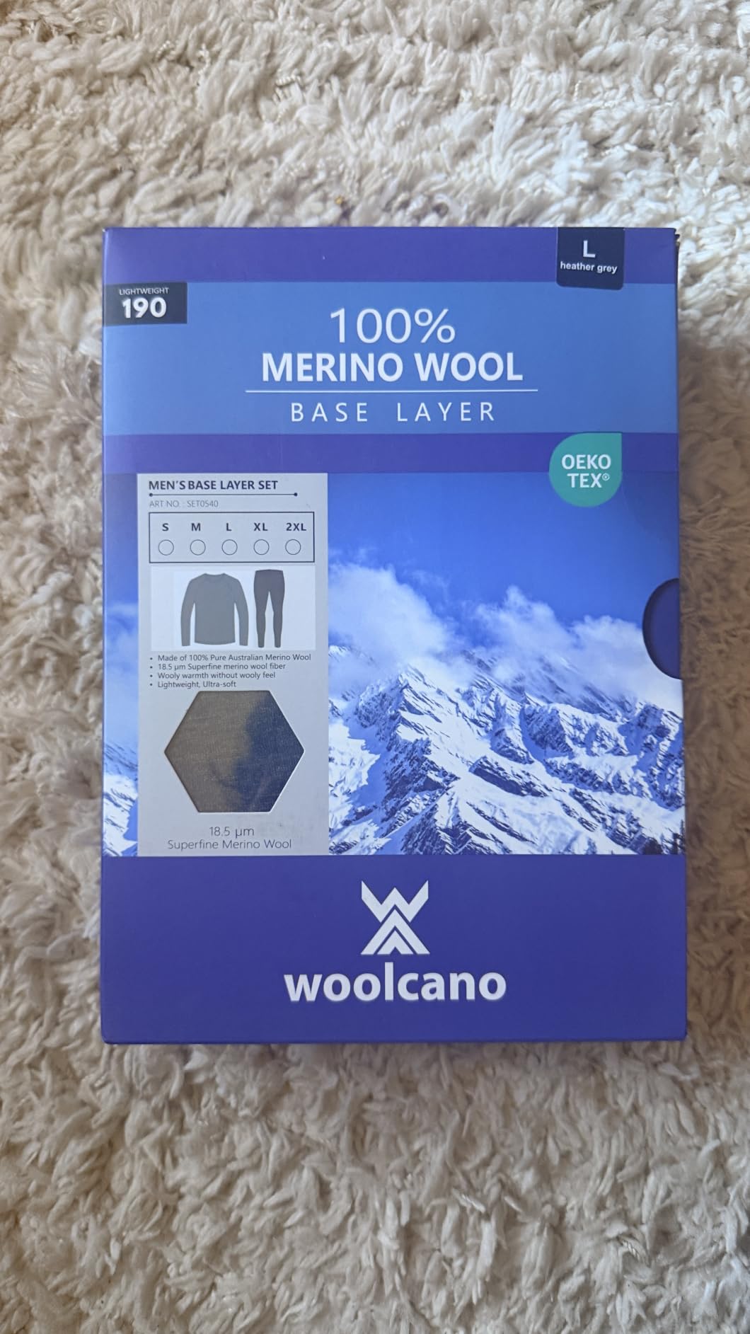 Men's 100% Merino Wool Base Layer Sets Lightweight Active Base Layer for Ski customer photo 1