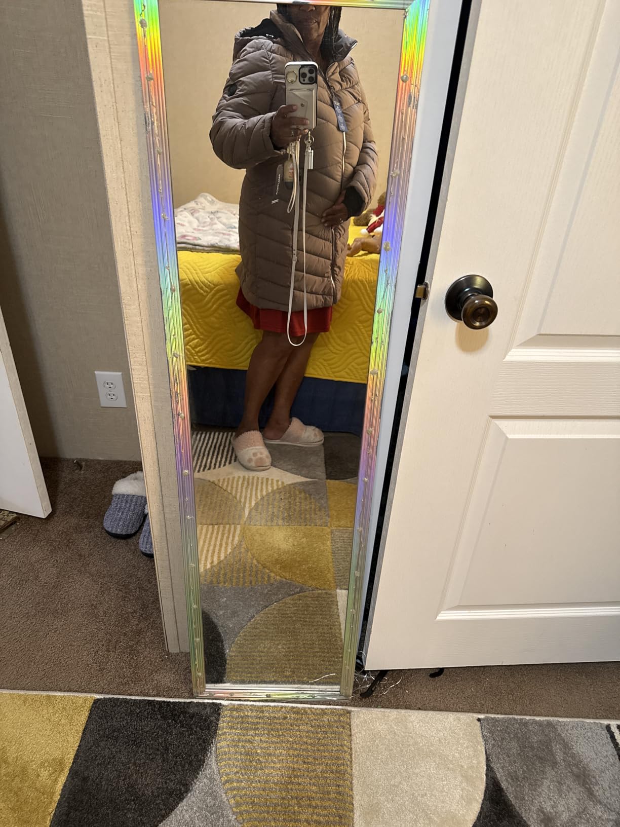 Women's Stretch Puffer Jacket With Faux Fur Lined Hood - Wind & Water-resistant Winter Coat customer photo 1