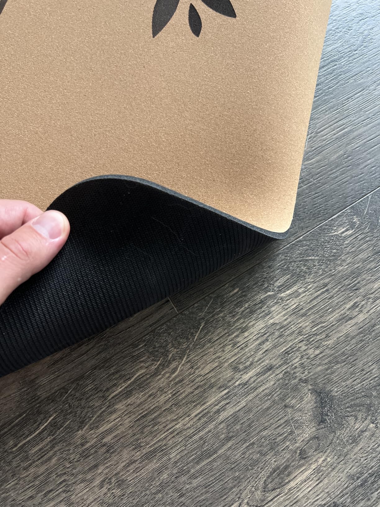 Y O Gayo Premium Yoga Cork Mat | 5mm Thick Natural Tree Rubber Base and Bigger Mat for Extra Support, Alignment lines for Guidance | Non-Slip, Sustainable, Your Ultimate Yoga Companion customer photo 2