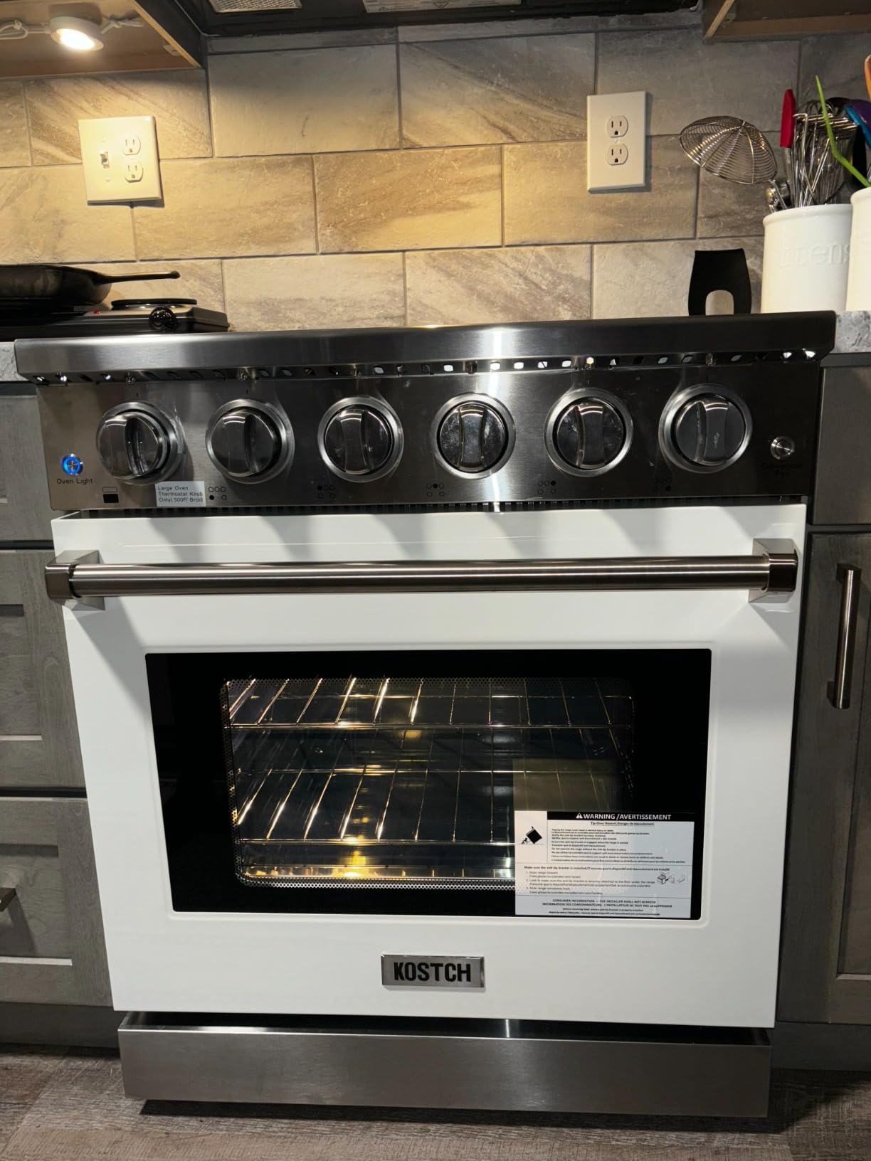 KOSTCH 30 inch Professional Electric Range with 5 Heating Elements Cooktop, 4.55 Cu. Ft. Convection Oven Capacity, Smooth Glass Top, in Stainless Steel customer photo 2