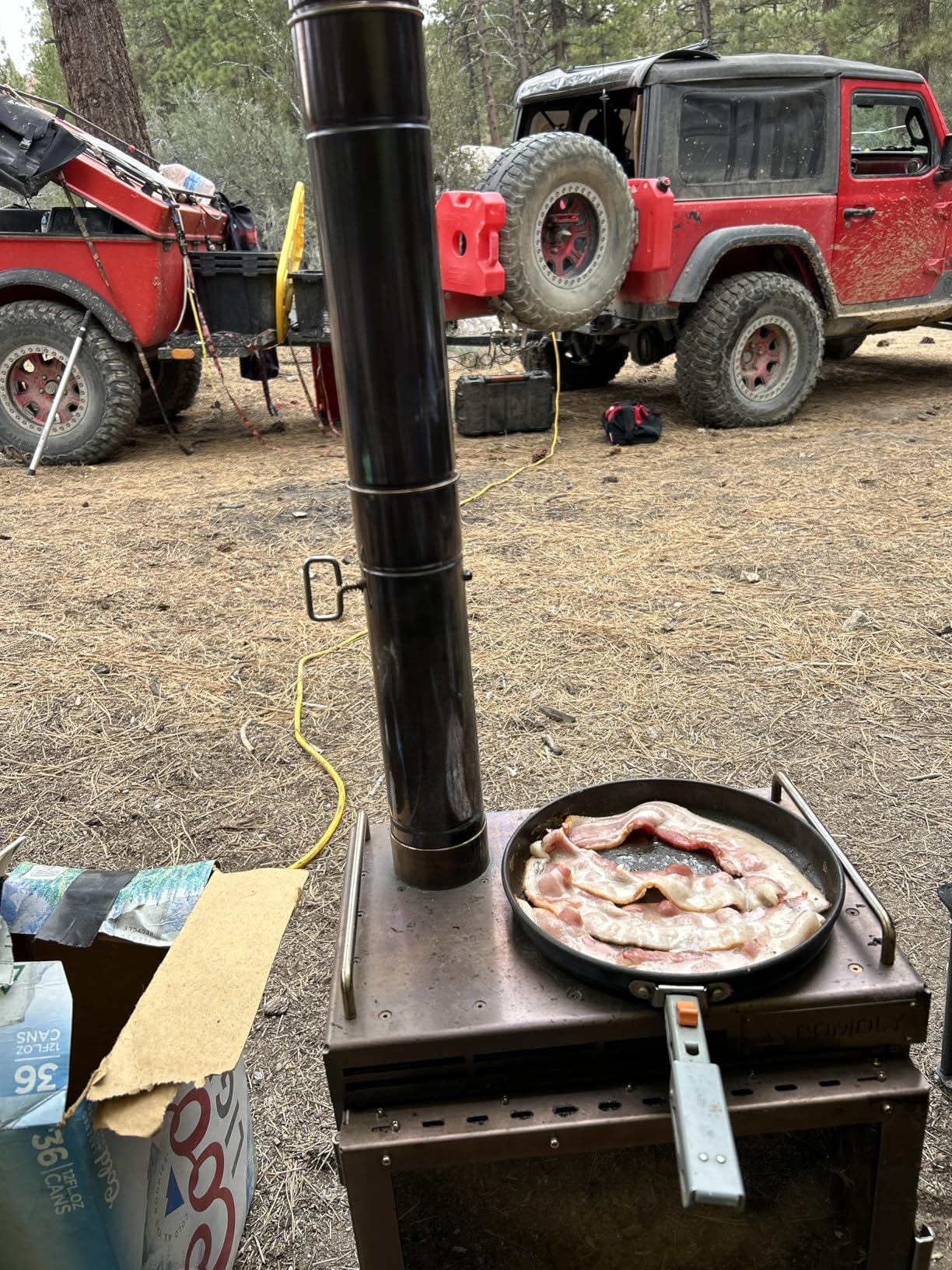 POMOLY Camping Tent Stove Wood Burning Stove, Dweller Max 3 Stainless Steel Wood Stove for Hiking, Cooking, Heating (with 3 Glasses) customer photo 1