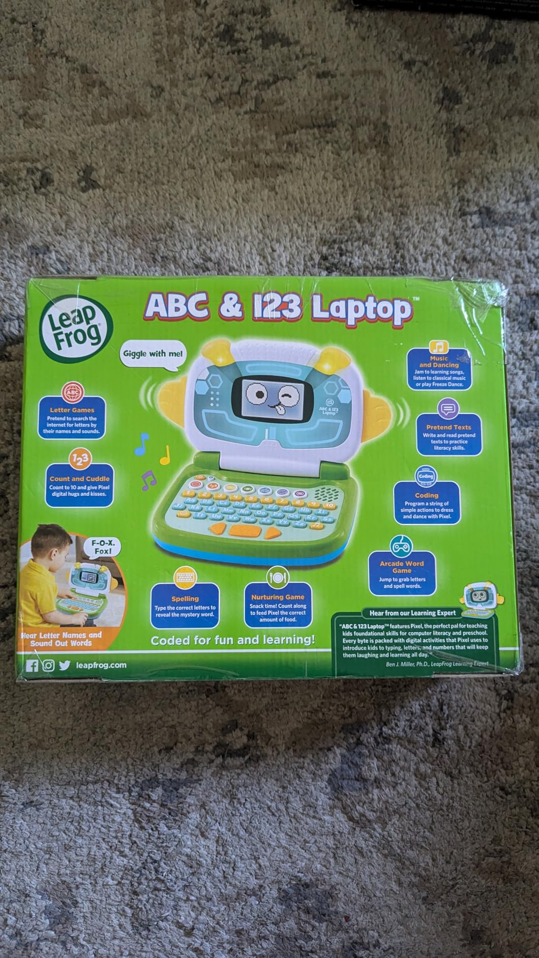 LeapFrog ABC and 123 Laptop for Preschoolers Ages 3-7 Years, Pink customer photo 1