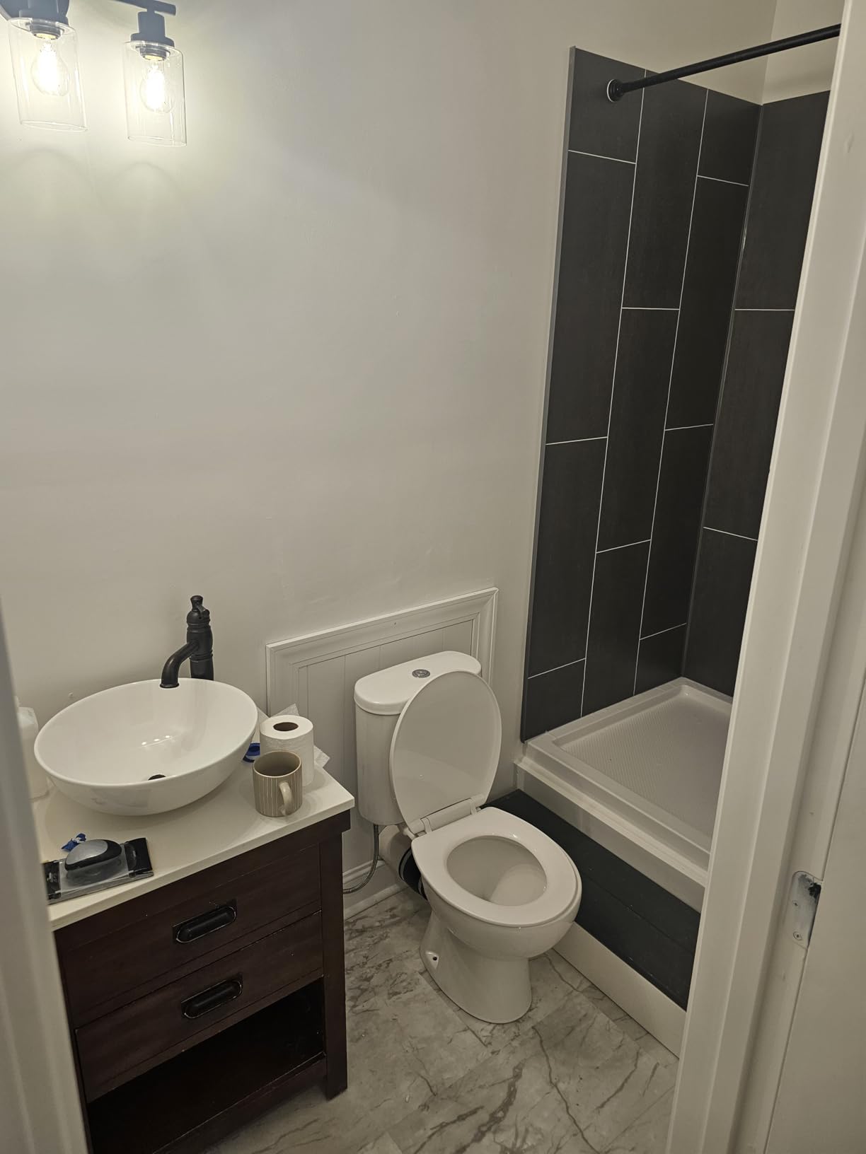 Simple Project 600w Macerating Toilet System, Silent & Powerful | Upflush Upflow Toilet for Basement Included Macerator Pump with Ac Vent & 4 Water Inltes for Bathroom, 2-piece Kit customer photo 2