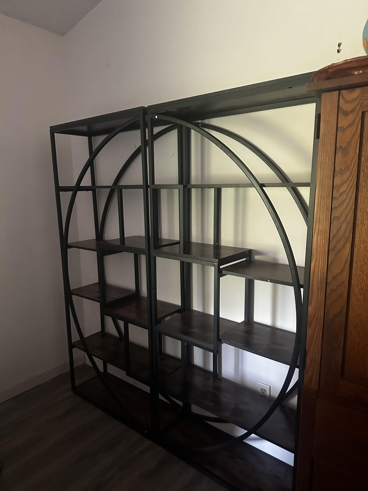 Tribesigns Bookshelf, Industrial 5-Tier Etagere Bookcase, 70.8 inch Tall Bookshelf with 8 Open Storage Shelf, Book Shelf Display Tack Shelving Unit for Home Office Living Room, Rustic Brown customer photo 2