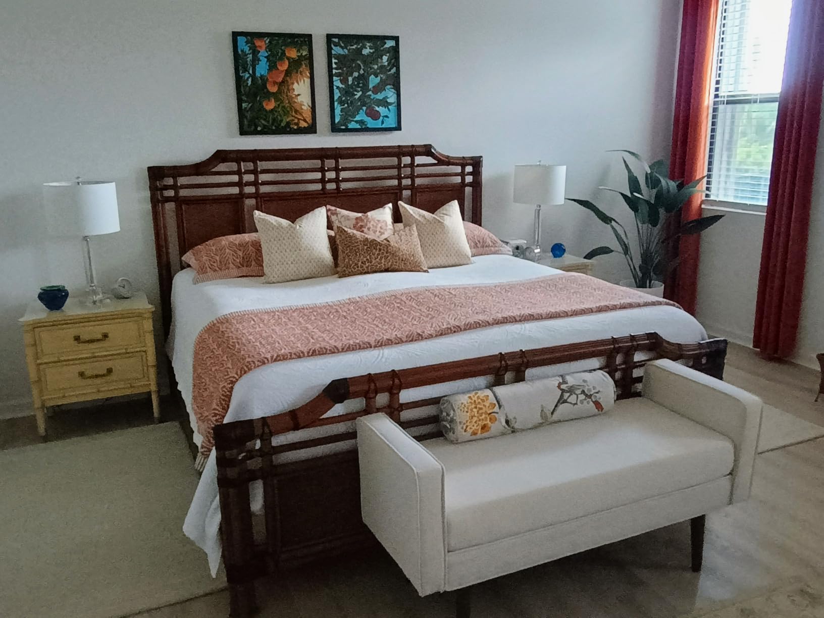 SahSahCasa Quilt Set Queen Size, 100% Cotton Quilt Bedding Set Bedspread, Botanical Pattern Solid Color Chic Lightweight Quilted Comforter for Queen Bed, White/Grayish-Blue, All Season, 3 Pieces customer photo 2