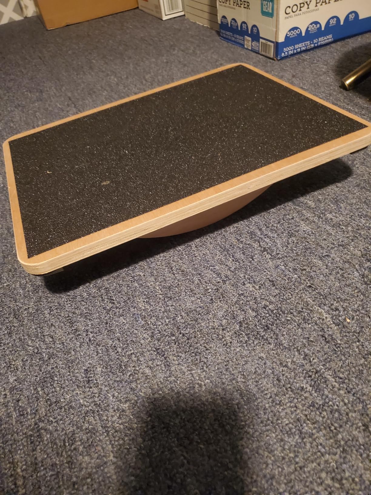 Wooden Wobble Board for Adults - Anti-Slip Balance Board for Stand-Desk Core Strength Therapy customer photo 1