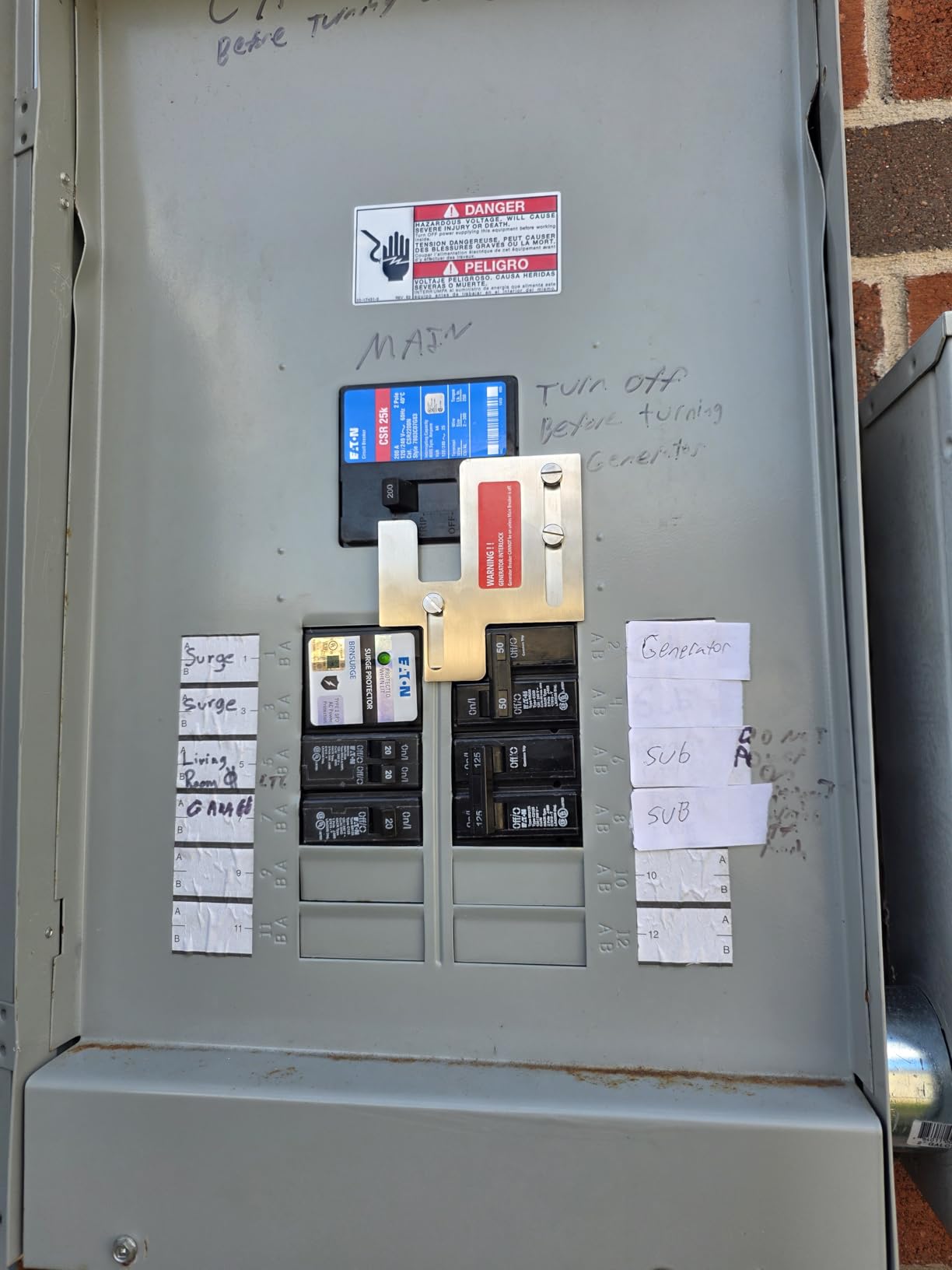 Generator Interlock Kit Compatible with Eaton Cutler Hammer BR Series 150 and 200 amp Panels, 1 1/4-1 7/16 inches Spacing Between Main and Branch Breaker, Professional and Interlock Kit customer photo 1