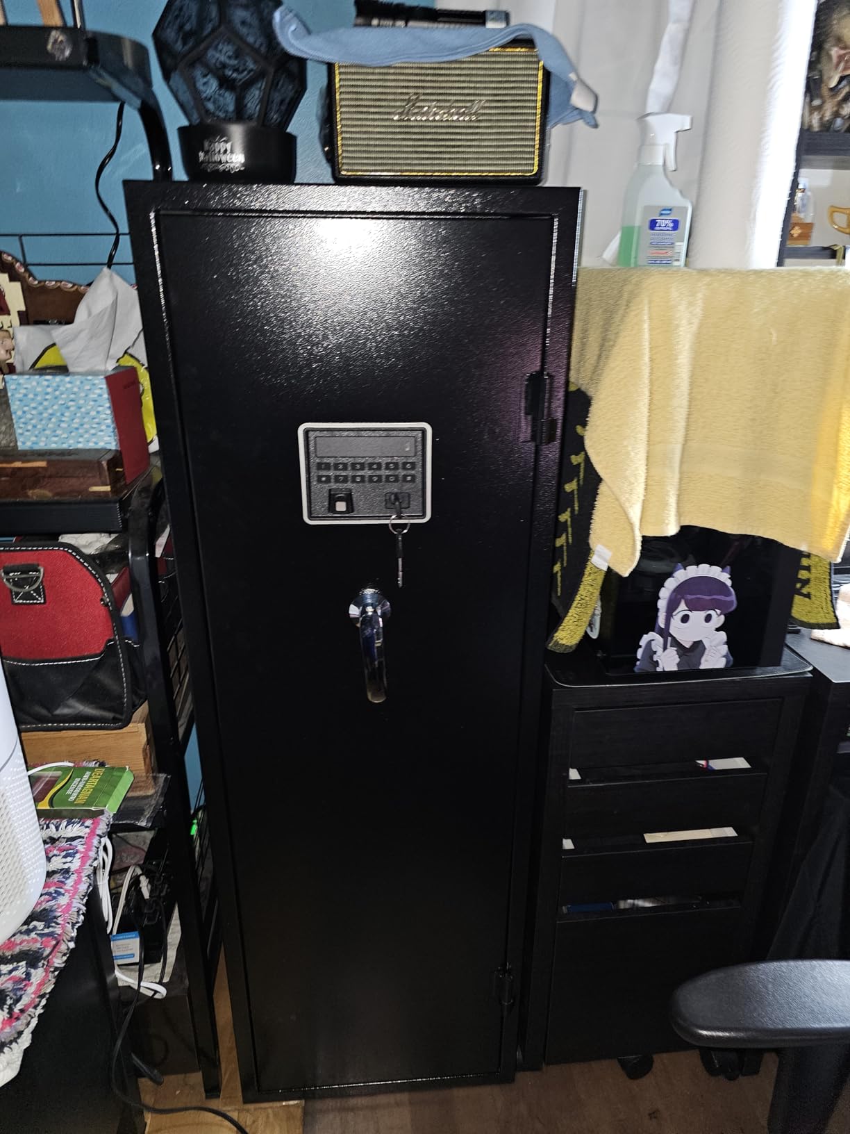 EMAXEE 8-15 Biometric Gun Safe Rifle, Large Gun Safes for Home Rifle and Pistols with Upgraded Panel and LED Light, Quick Access Fingerprint Gun Cabinet with Removable Shelf (No Assembly Required) customer photo 2