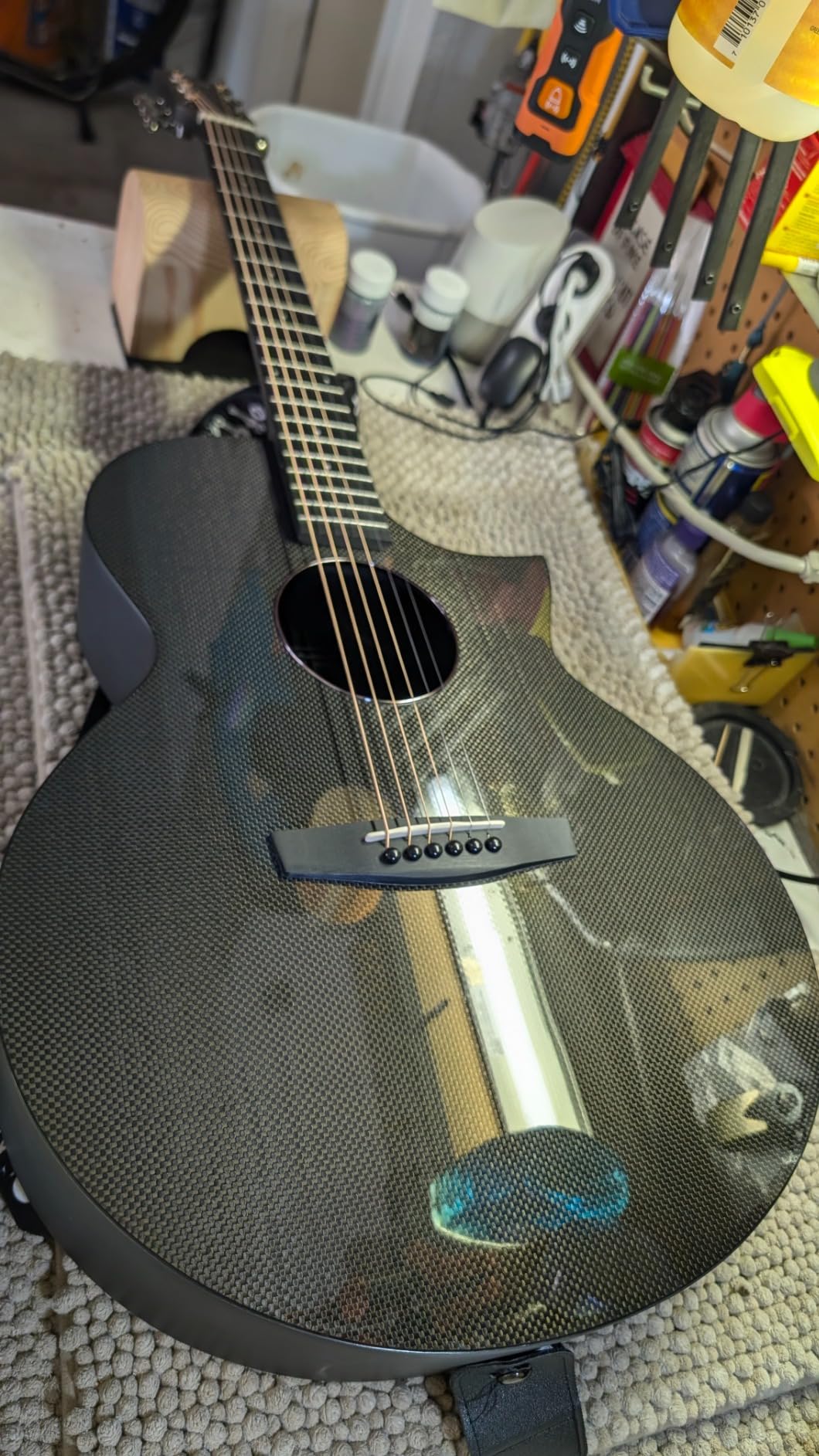 Enya X3 PRO MINI Carbon Fiber 36-Inch Smart Acoustic-Electric Travel Guitar | 3/4-Size Body, AcousticPlus SP1 Pickup, Built-In Effects, Wireless Speaker, Gig Bag Included, Ideal for Travel & Performance customer photo 1