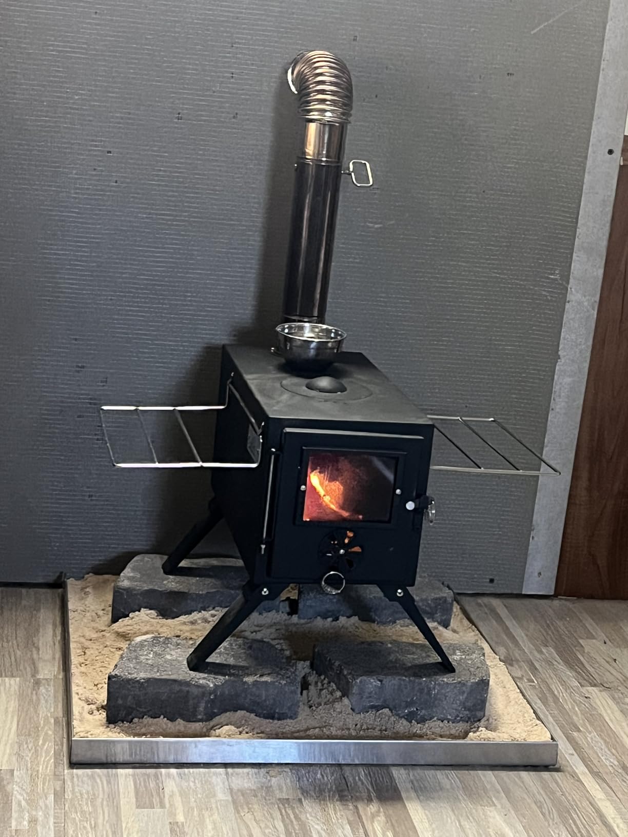 Hot Tent Stove, AVOFOREST Wood Burning Stove, Small Wood Stove with 7 Stainless Chimney Pipes for Outdoor Heating & Cooking, Ice Fishing, Hunting customer photo 1