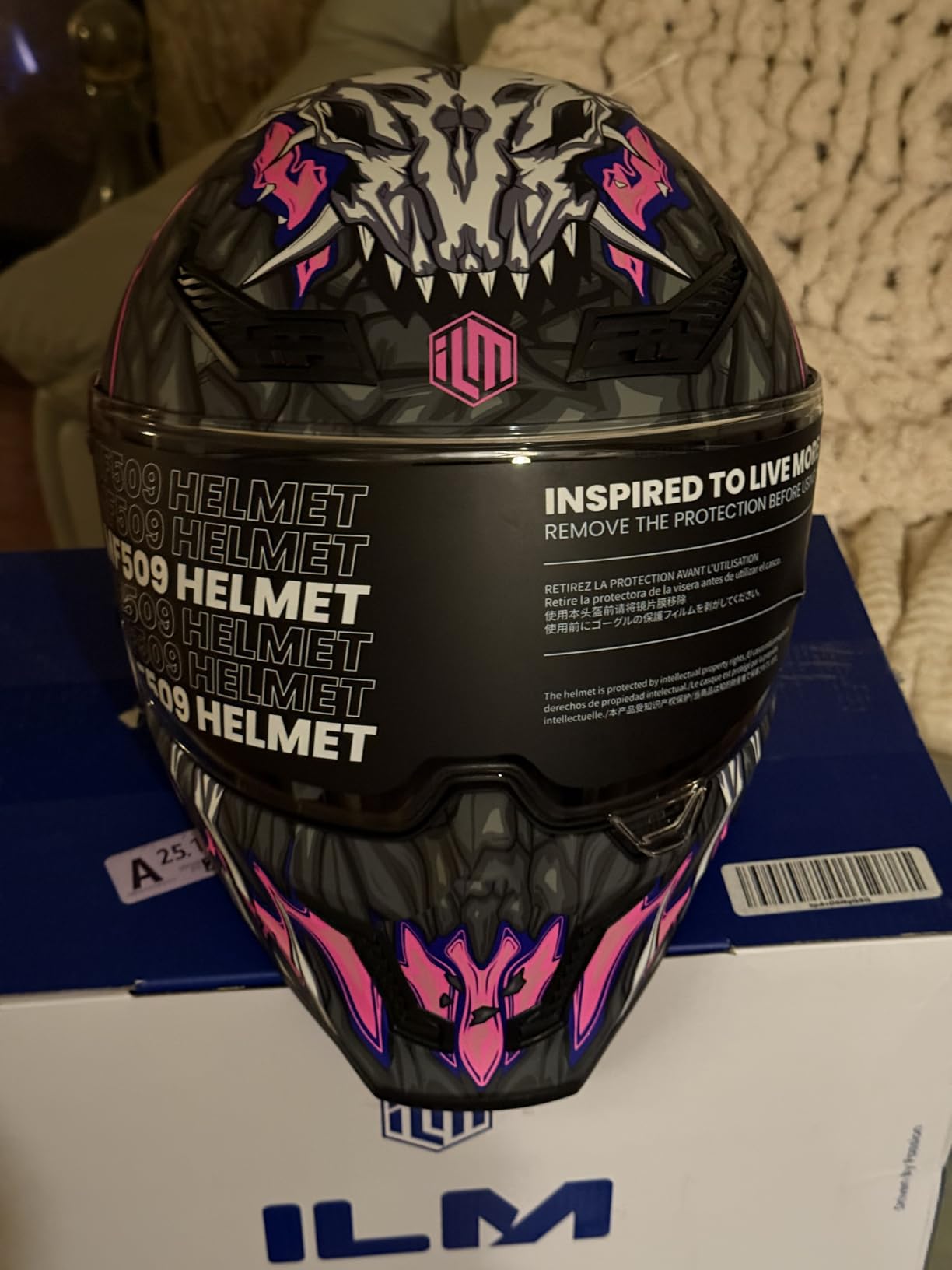 ILM Motorcycle Helmets for Adult Men Women Full Face DOT ECE Powersports Dual Visor Street Racing Helmet with Pinlock Model MF509 customer photo 2
