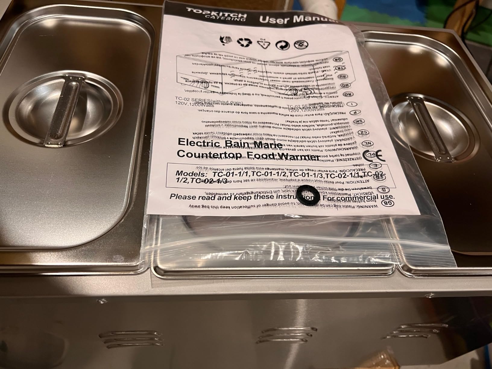 TOPKITCH ETL Listed 3-Pan Commercial Food Warmer with Non-Leakage Stretch-Forming Water Tank & 3 of 1/3 Size GN Pan, Countertop Soup Station Bain Marie with Drain Tap for Buffet, Parties and Restaurants customer photo 1