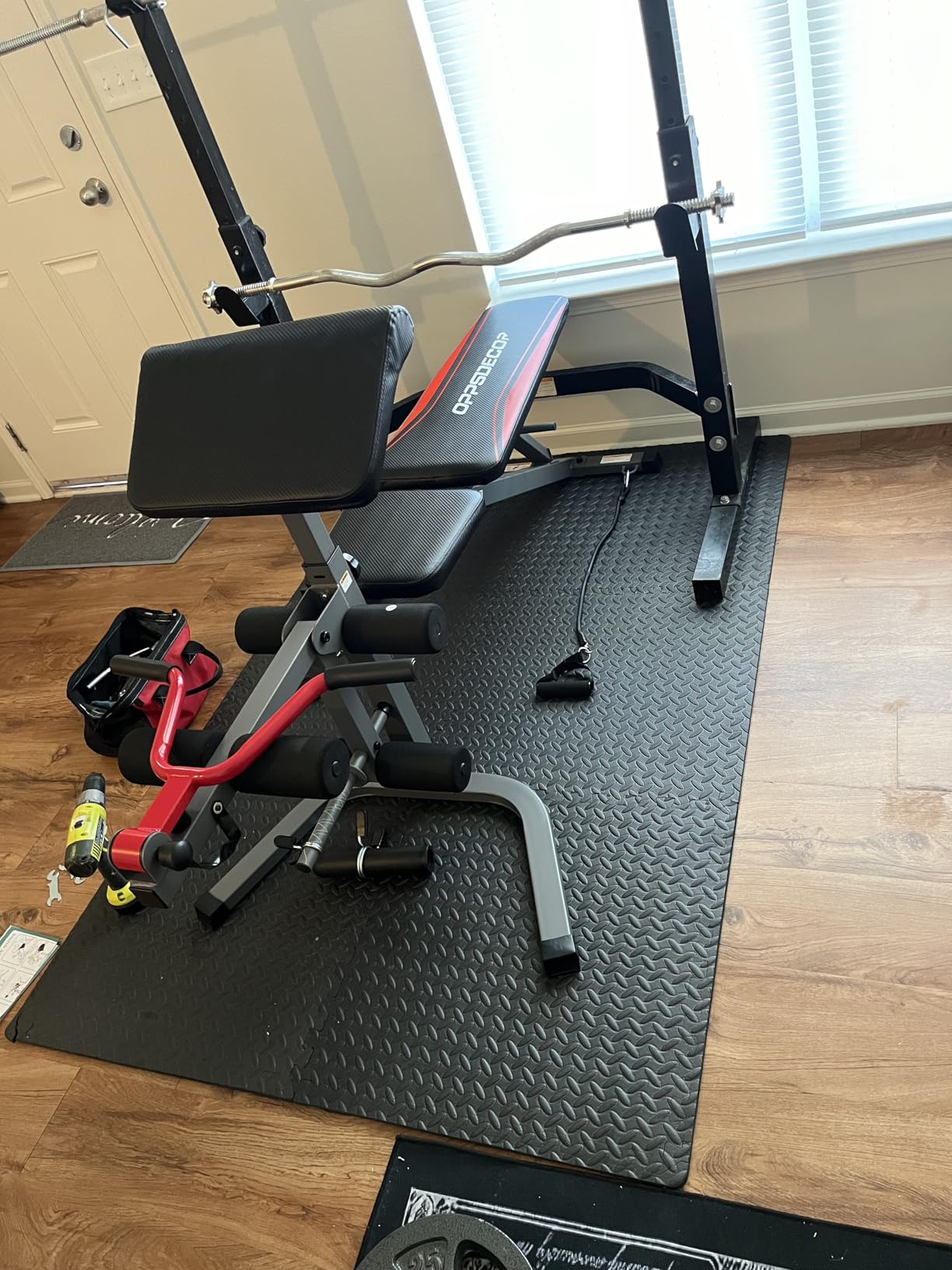 OPPSDECOR Adjustable Weight Bench with Leg Extension and Preacher Curl Bench, Bench with Leg Extension and Leg Curl, Incline/Decline/Flat, 900LBS Capacity Workout Bench for Home Gym Strength Training customer photo 1