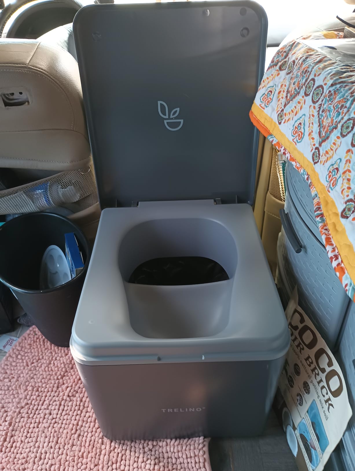 Composting Toilet Evo S Gray, Portable Toilet for Camping & Outdoor, Odorless, 1.2 gal & 1.6 gal Capacity, 13 x 15.4 x 11.7 inches customer photo 2