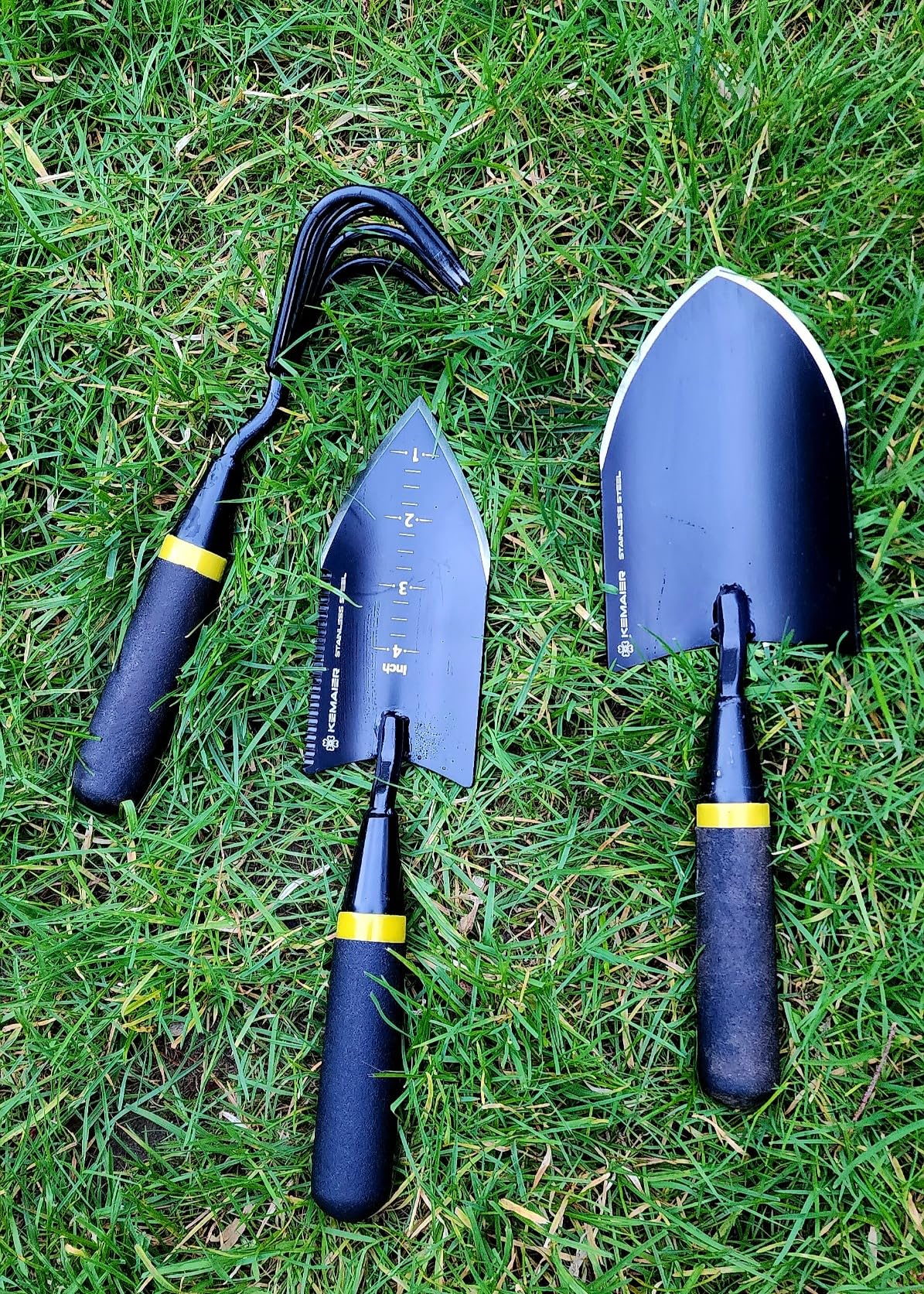 Kemaier 3-Piece Garden Tool Set, Heavy-Duty Stainless Steel Premium Tools | Effortless Digging, Precision Planting, Sharp Weeding, For Serious Gardeners And Landscapers customer photo 1