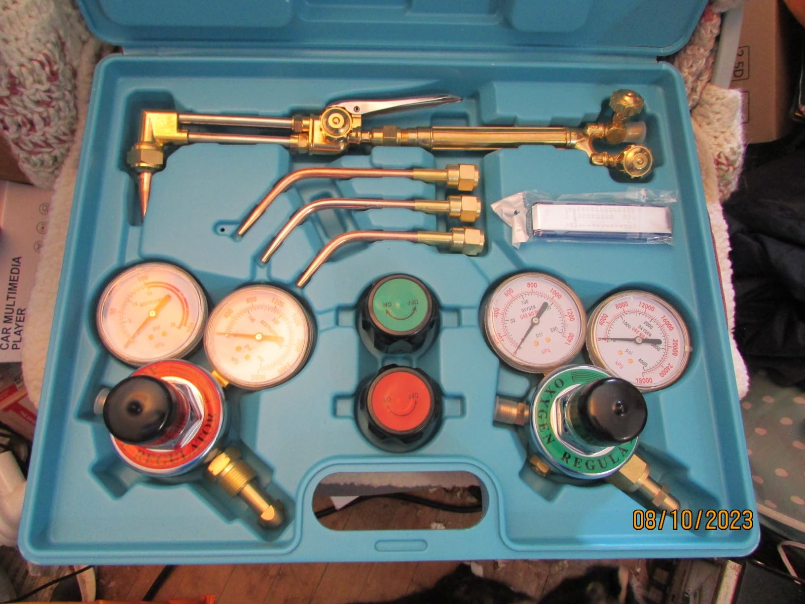 RX WELD Medium Duty Oxy Acetylene Cutting Torch Kit with Check Valves | CGA540 & CGA510 Regulator, Welding & Brazing Tool customer photo 2