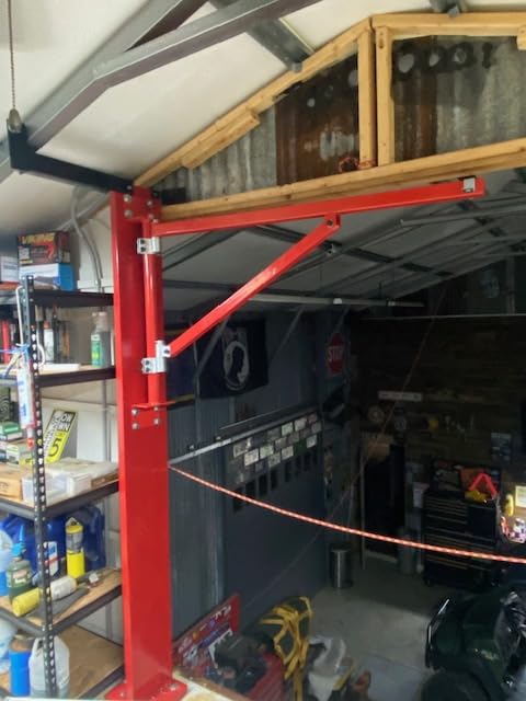 660lb Wall Mount Jib Crane - Heavy Duty Steel Construction, 180° Rotation, 47