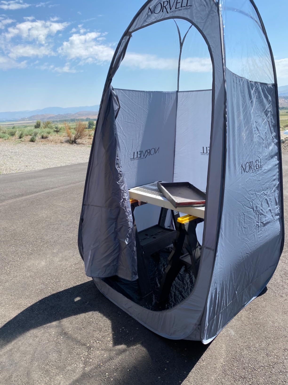 Norvell Portable Pop Up Tent for Professional Tanning with Carrying Bag | Extra Large Spray Tan Tent, Mobile Spray Room, Carrying Bag & Easy Clean Floor customer photo 1