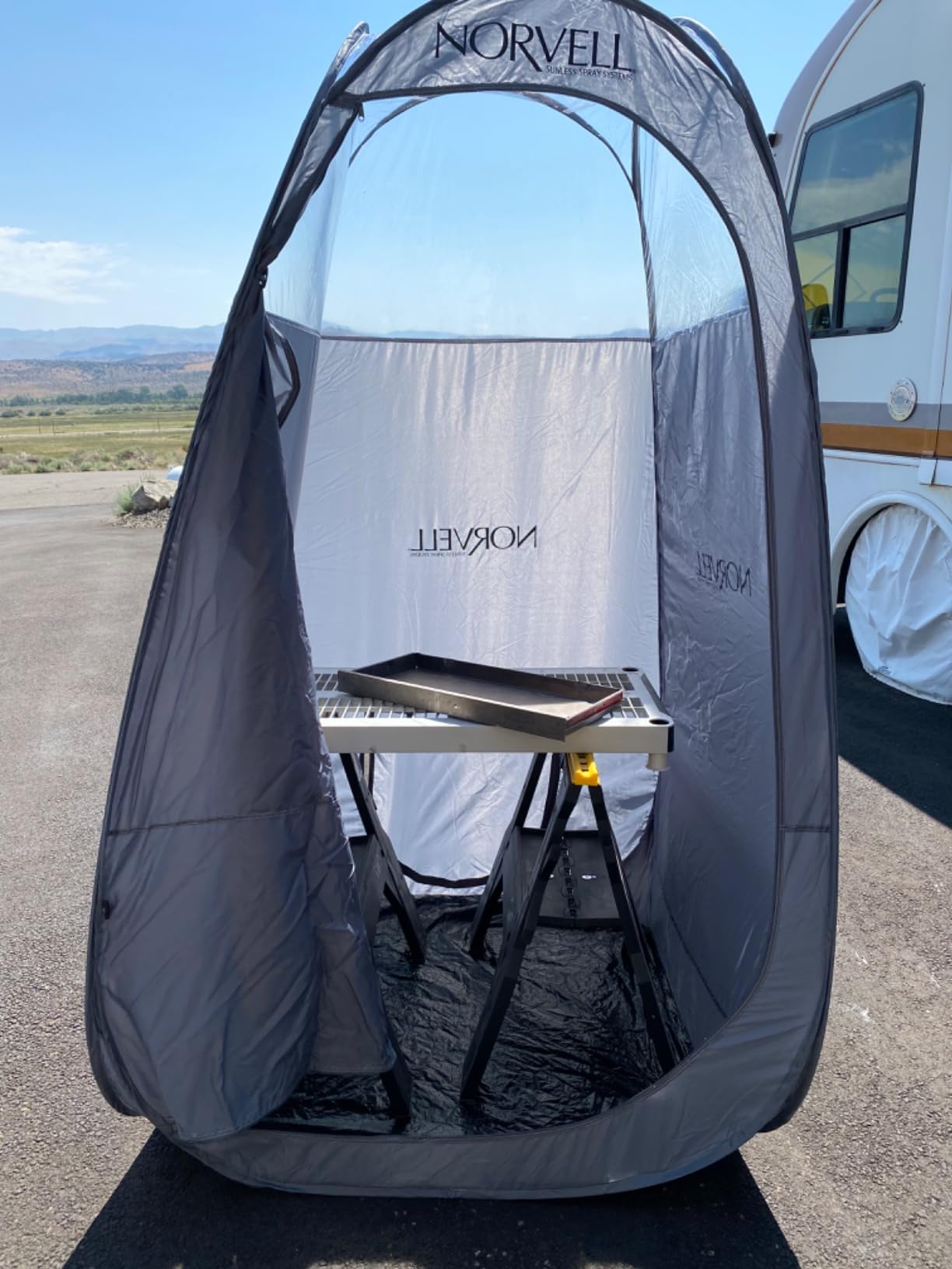 Norvell Portable Pop Up Tent for Professional Tanning with Carrying Bag | Extra Large Spray Tan Tent, Mobile Spray Room, Carrying Bag & Easy Clean Floor customer photo 2