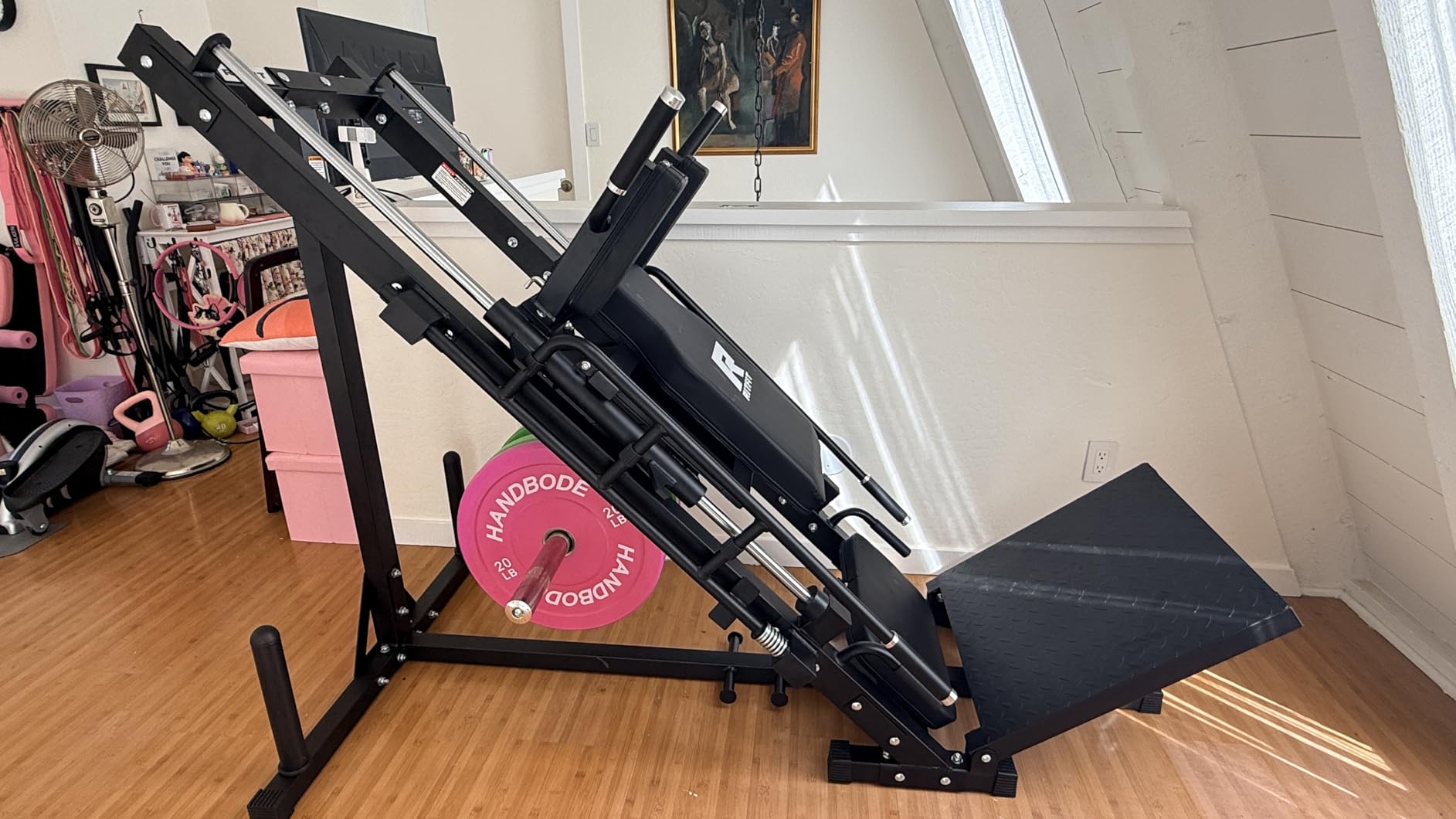 RitFit Leg Press Hack Squat Machine, Professional Adjustable Leg Press Machine for Home Gym with Linear Bearing, Full Lower Body Workout with Weight Storage customer photo 2