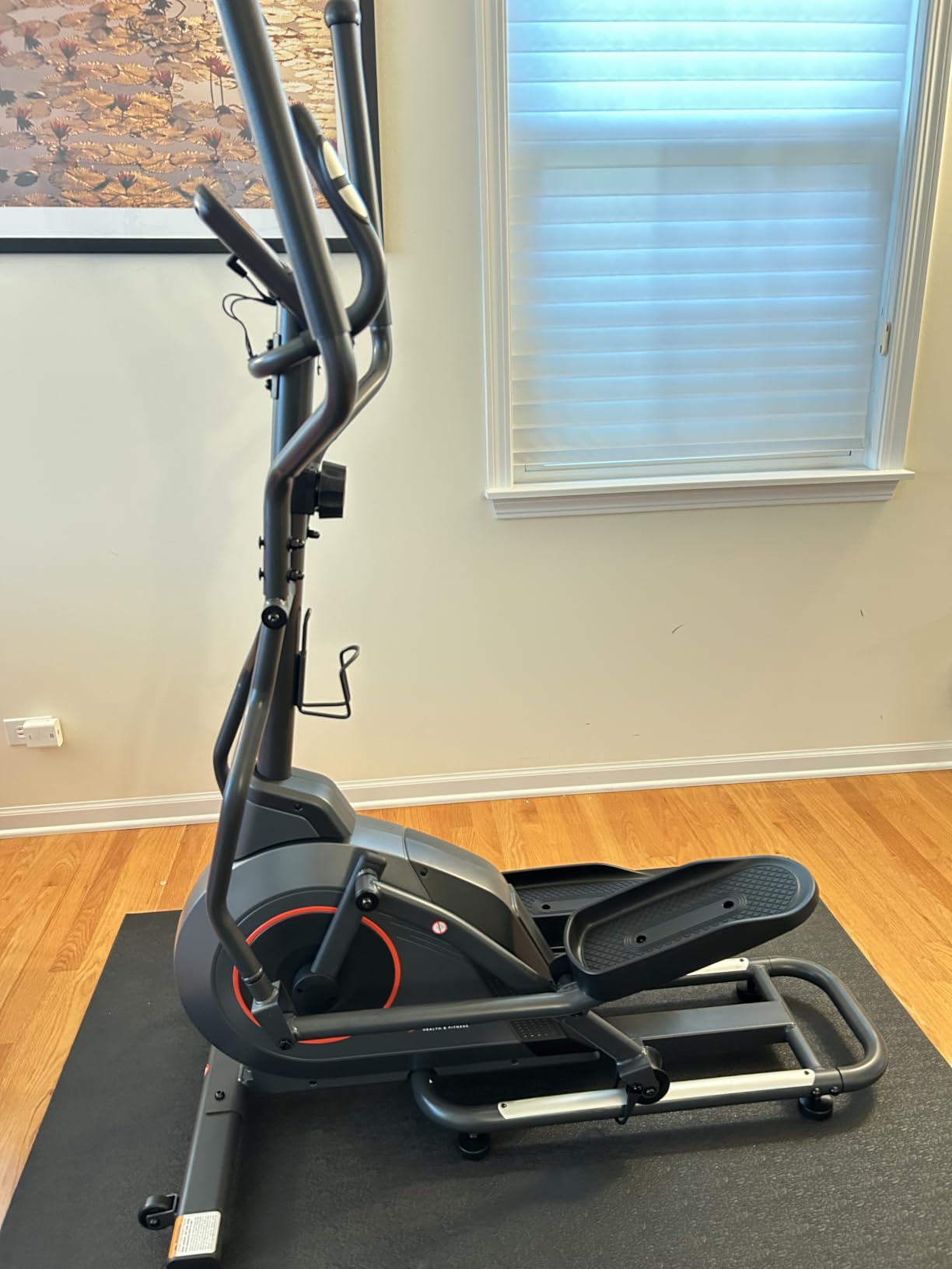 Sunny Health & Fitness Smart Upright Elliptical Machine with Pulse Sensor | Full Body Workout, Adjustable Magnetic Resistance, Low Impact, Dual Handlebar, Digital Monitor, App Connectivity customer photo 1