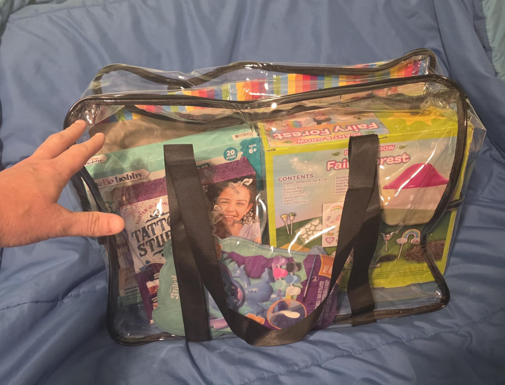 6 Packs Large Toy Storage Bags with Labels, Reusable Clear PVC Board Game Storage, Travel Waterproof Organizer Bags with Zipper for Building Blocks, Puzzle, Kids Books customer photo 2