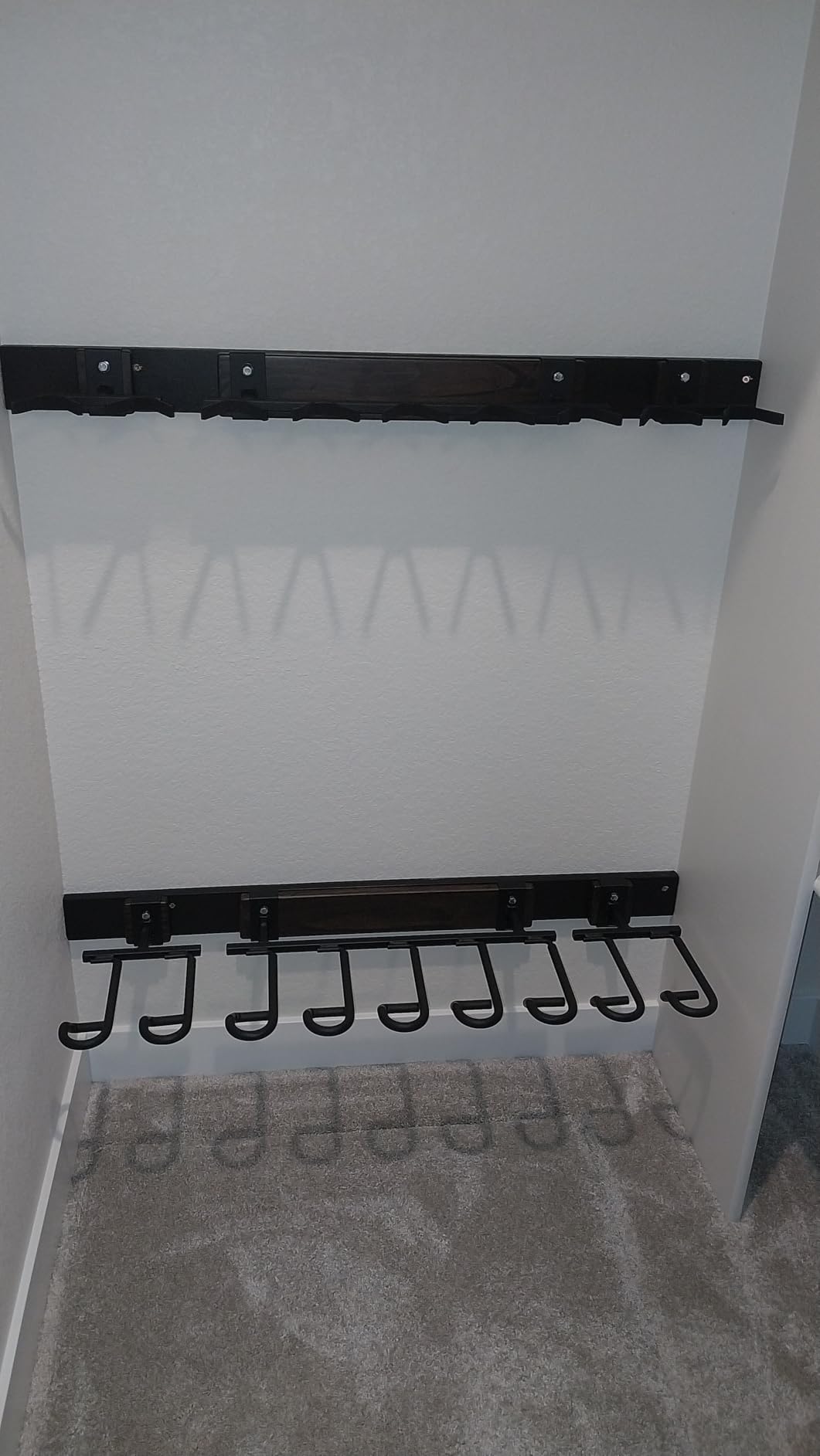 StoreYourBoard Indoor Vertical 5 Gun Rack for Wall, Rustic Wood | Wall Gun Rack, Vertical Rifle Rack, Shotguns and Rifles, Firearm Wall Mount, Holds 100 lb customer photo 1