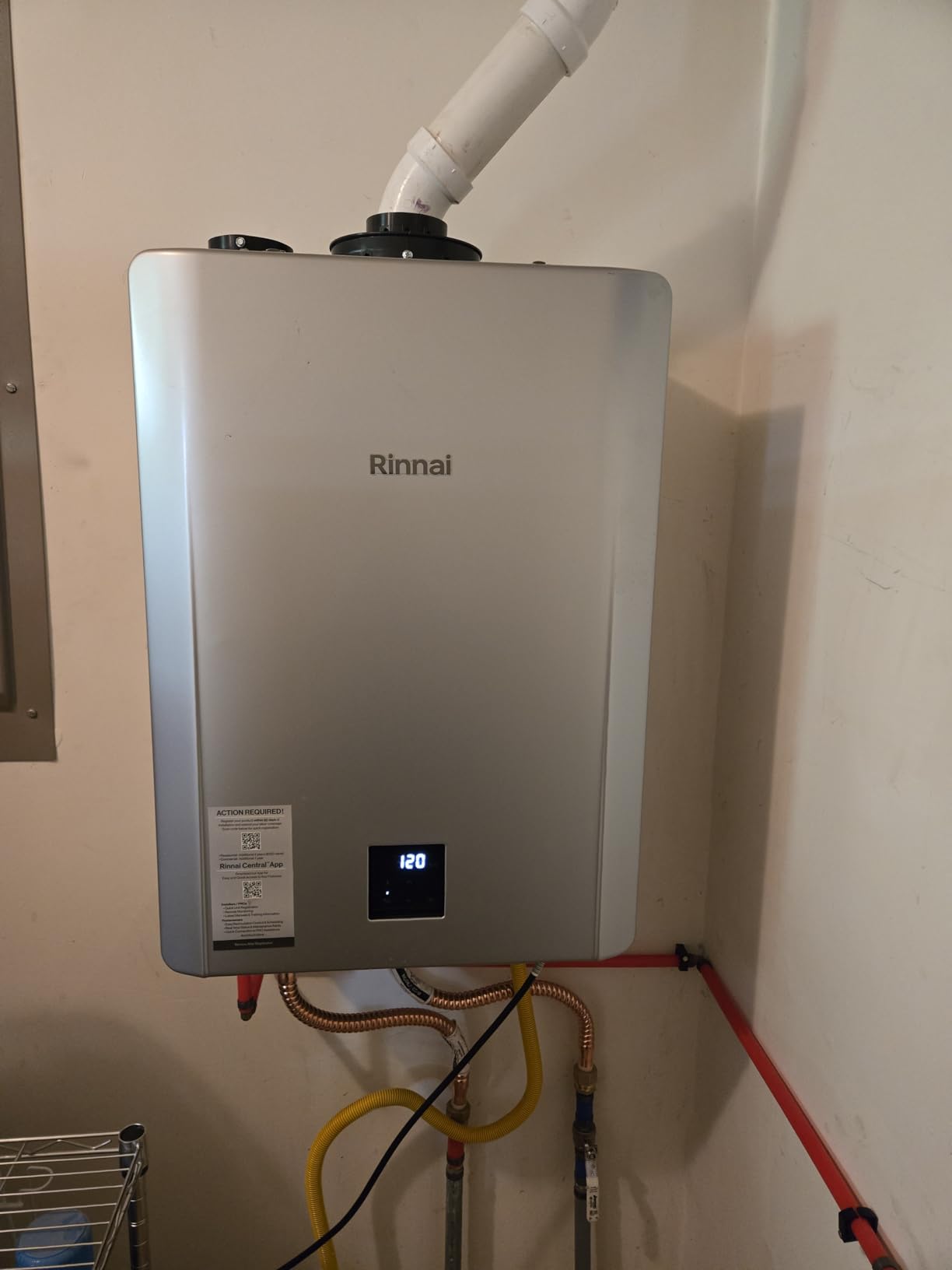 Rinnai RX160iN Condensing Smart Sense Tankless Water Heater | 9 GPM, 160k BTU, Smart Sense Supports Natural Gas or Propane, and Indoor/Outdoor Installation, Endless Hot Water, Save Space customer photo 2