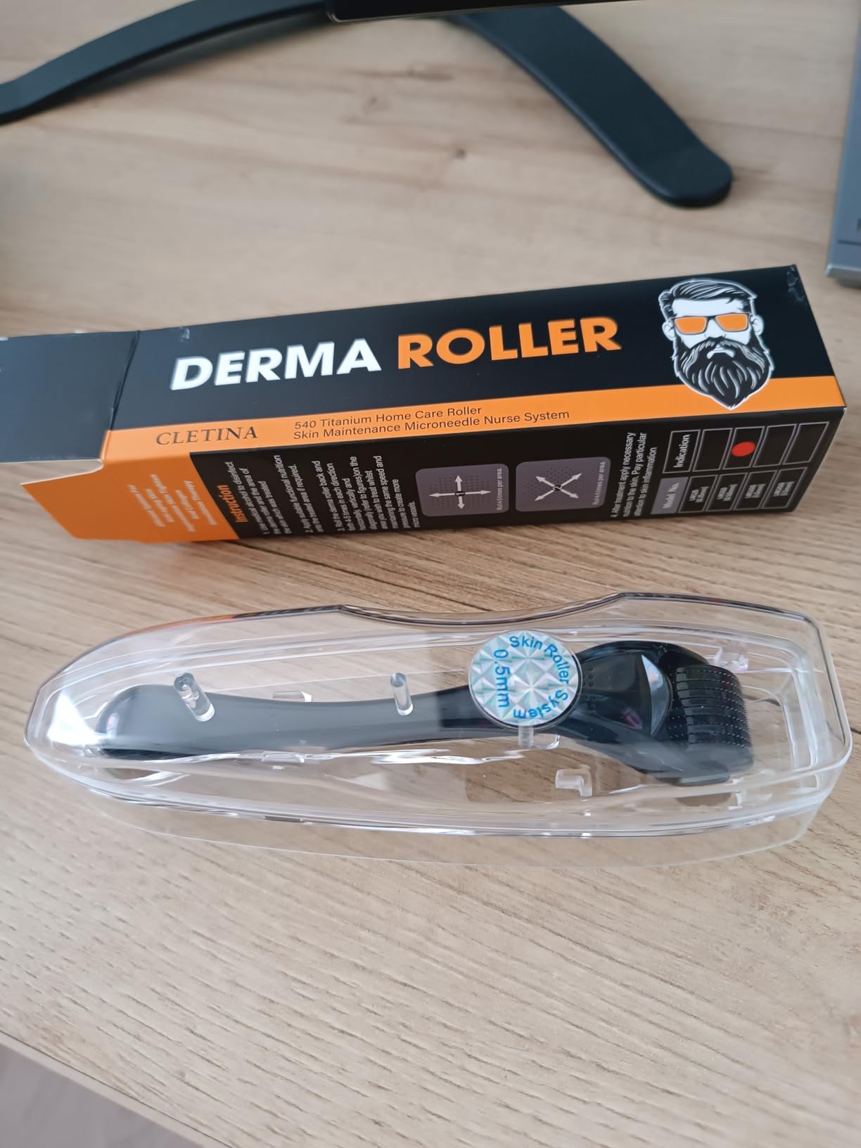 540 Titanium Derma Roller - Microneedle Micro Needle Roller for Men and Women Home Use - Microneedling Roller Microneedle Roller Skin Care Tool A9 customer photo 1