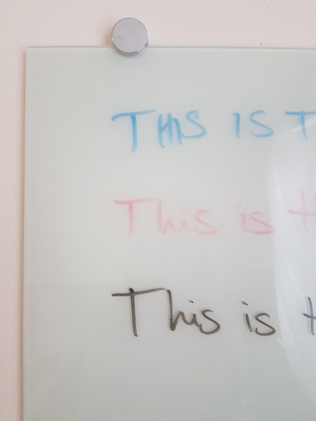 Maxtek Magnetic Glass Dry Erase White Board 48 x 36 in, Frameless Glass Board for Wall | Large Glass Dry Erase Board, Strong Magnetic Surface, Includes Markers, Magnets, and Eraser for Classroom, Home, and Office customer photo 2