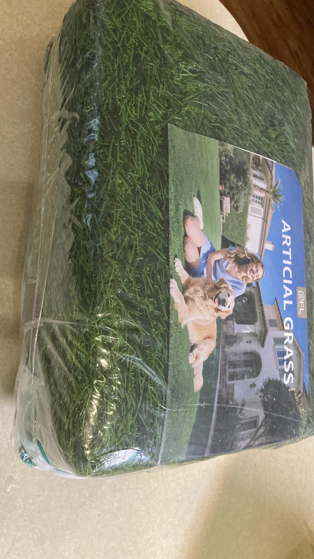 Artificial Grass Turf Outddor, 4x6ft Fake Grass Mat with Drainage Holes customer photo 1