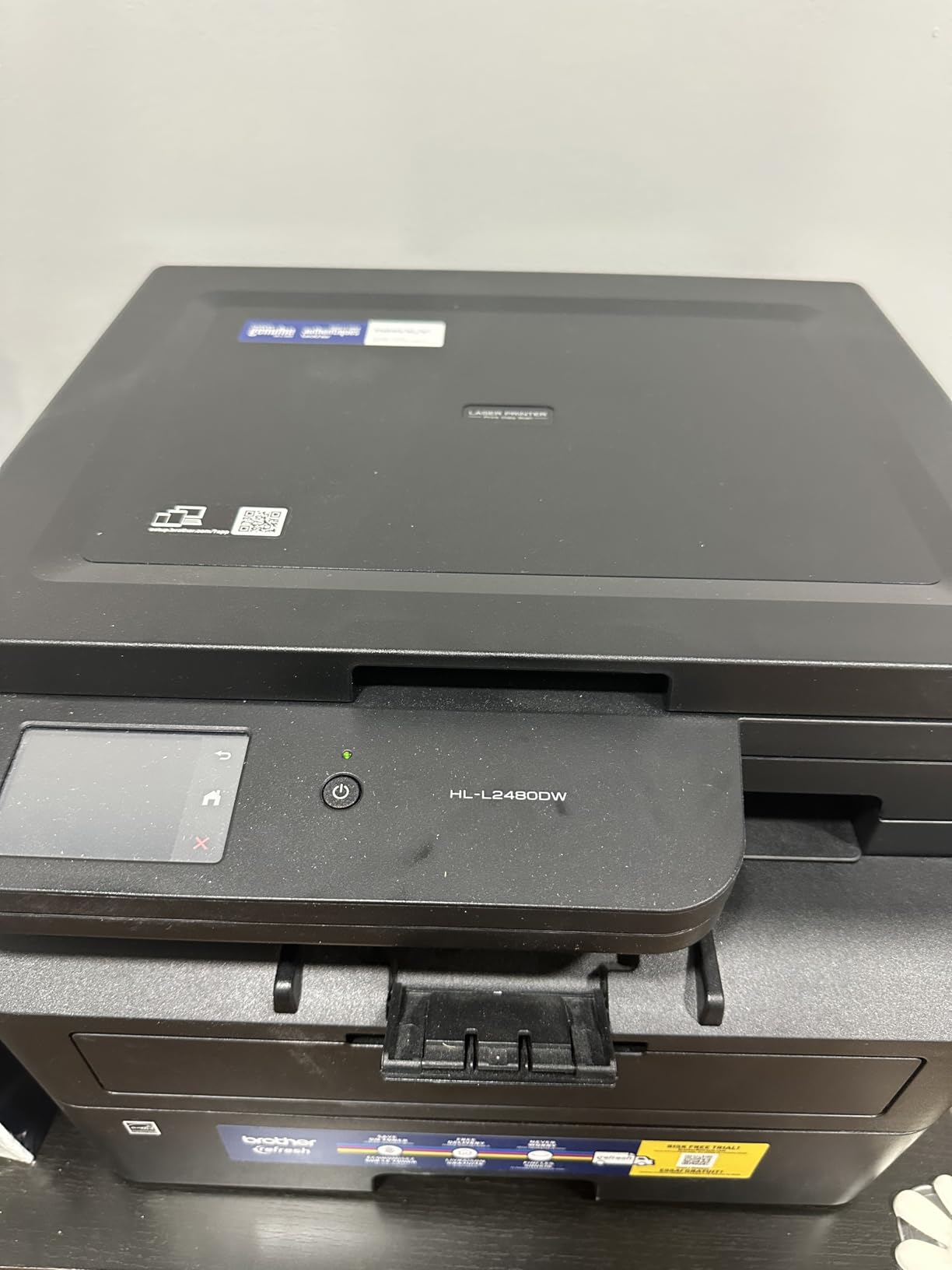 Brother HL-L2480DW Wireless Compact Monochrome Multi-Function Laser Printer with Copy and Scan, Duplex, Mobile, Black & White | Includes Refresh Subscription Trial, Works with Alexa customer photo 2