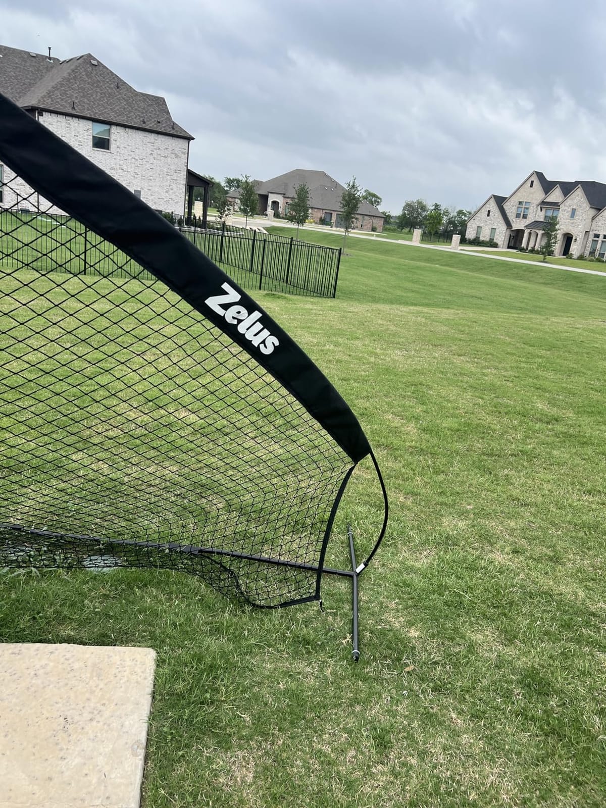 12x9ft / 16x10ft Barricade Backstop Net, Ball Sports Barrier, Practice Net for Baseball, Softball, Lacrosse, Soccer, Basketball and More customer photo 2