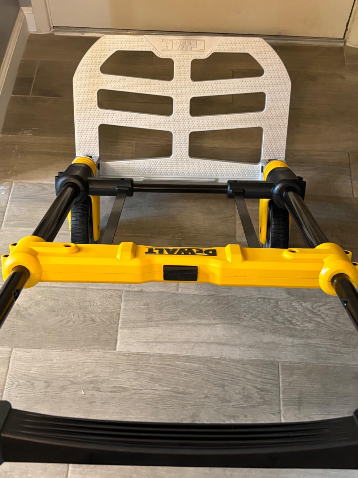 DEWALT Folding Hand Truck and Moving Dolly, 420-lb Capacity Utility Cart, Heavy-Duty Steel Frame, Telescoping Handle, Flat-Free 7-inch Wheels customer photo 1