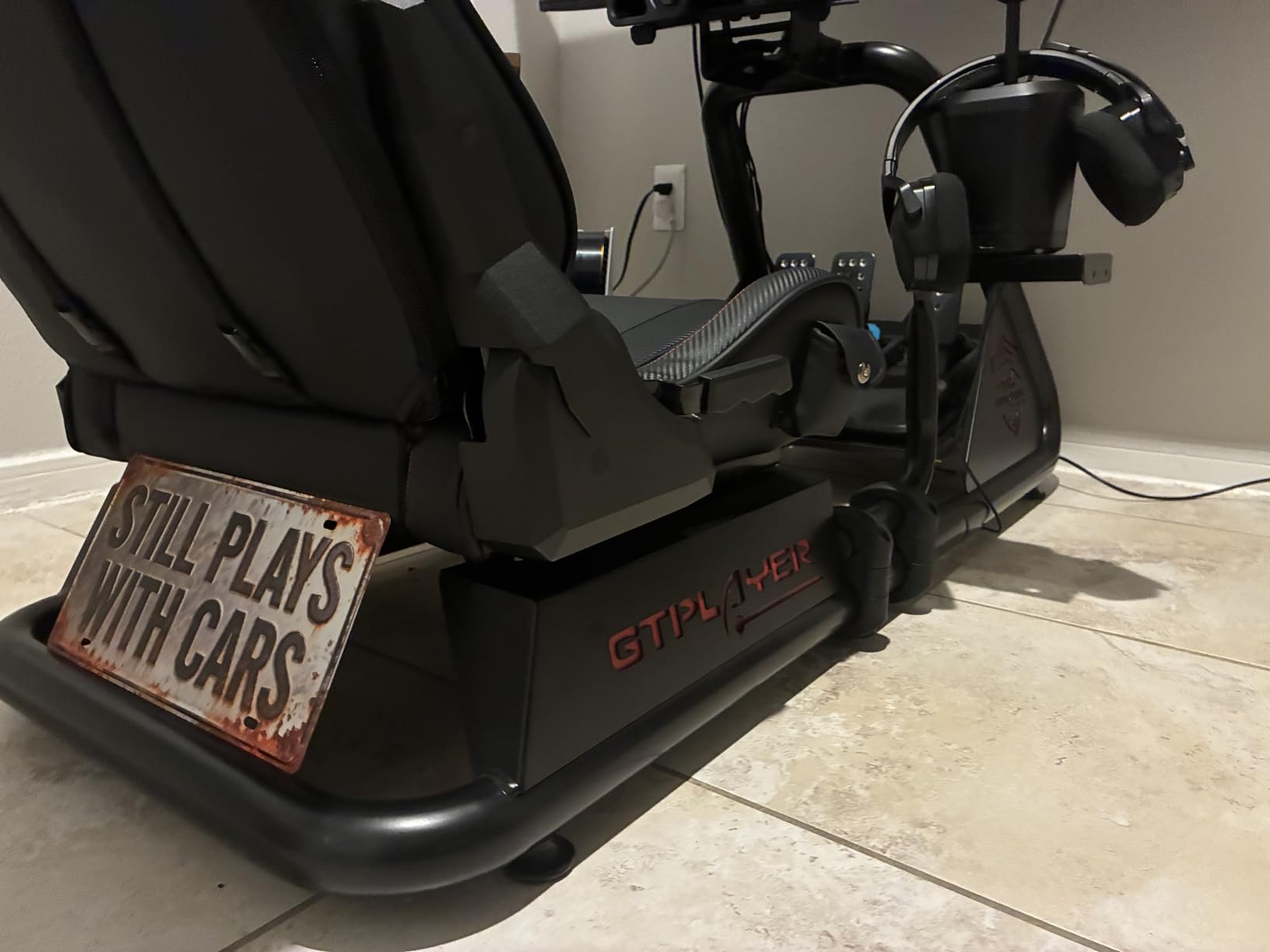 GTPLAYER Racing Simulator Cockpit with Seat and Bluetooth Speakers, Racing Style Reclining Seat and Ultra-Sturdy Alloy Steel Frame customer photo 2