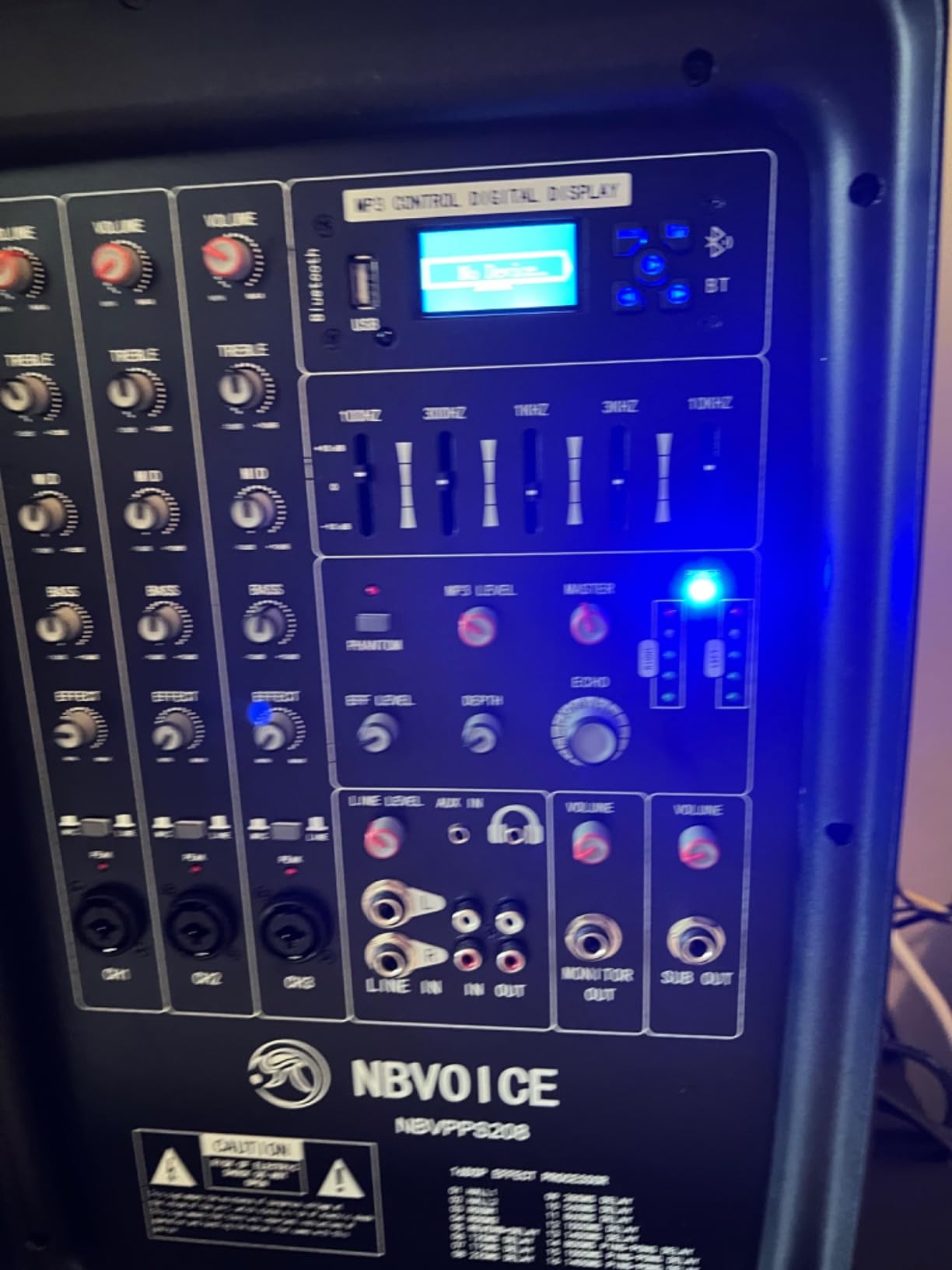 NBVOICE Professional Portable All-in-One Integrated 2-Way PA System Fixed Setup, Suitcase Design w/ 8-Channel Mixer, 2 Speaker Stands, Bluetooth, Mic for Performances, Presentations customer photo 1