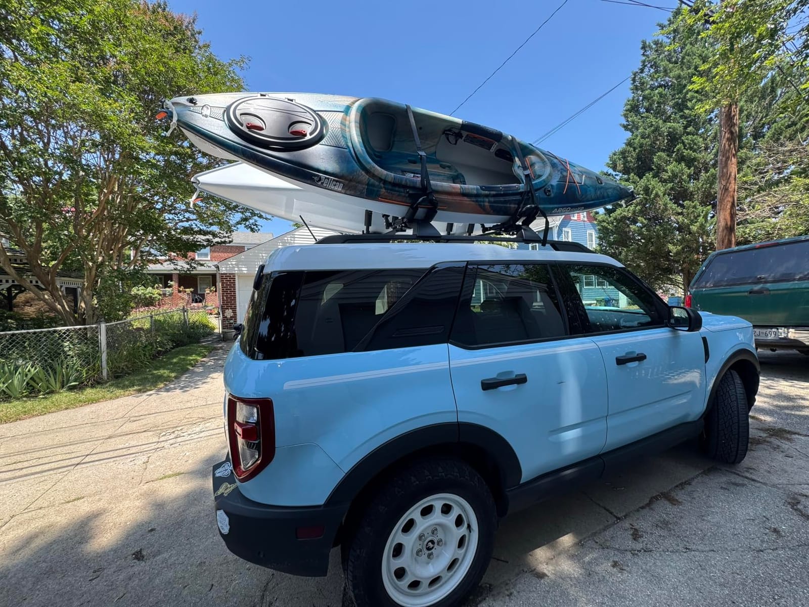 FORWODE Premium Kayak Roof Rack, 2 Pair J-Bar Roof Rack, Folding Adjustable Rack, Heavy Duty Kayak Roof Carrier 2 Kayak, Canoe, SUV, Surfboard on SUV, Car and Truck Crossbar customer photo 1