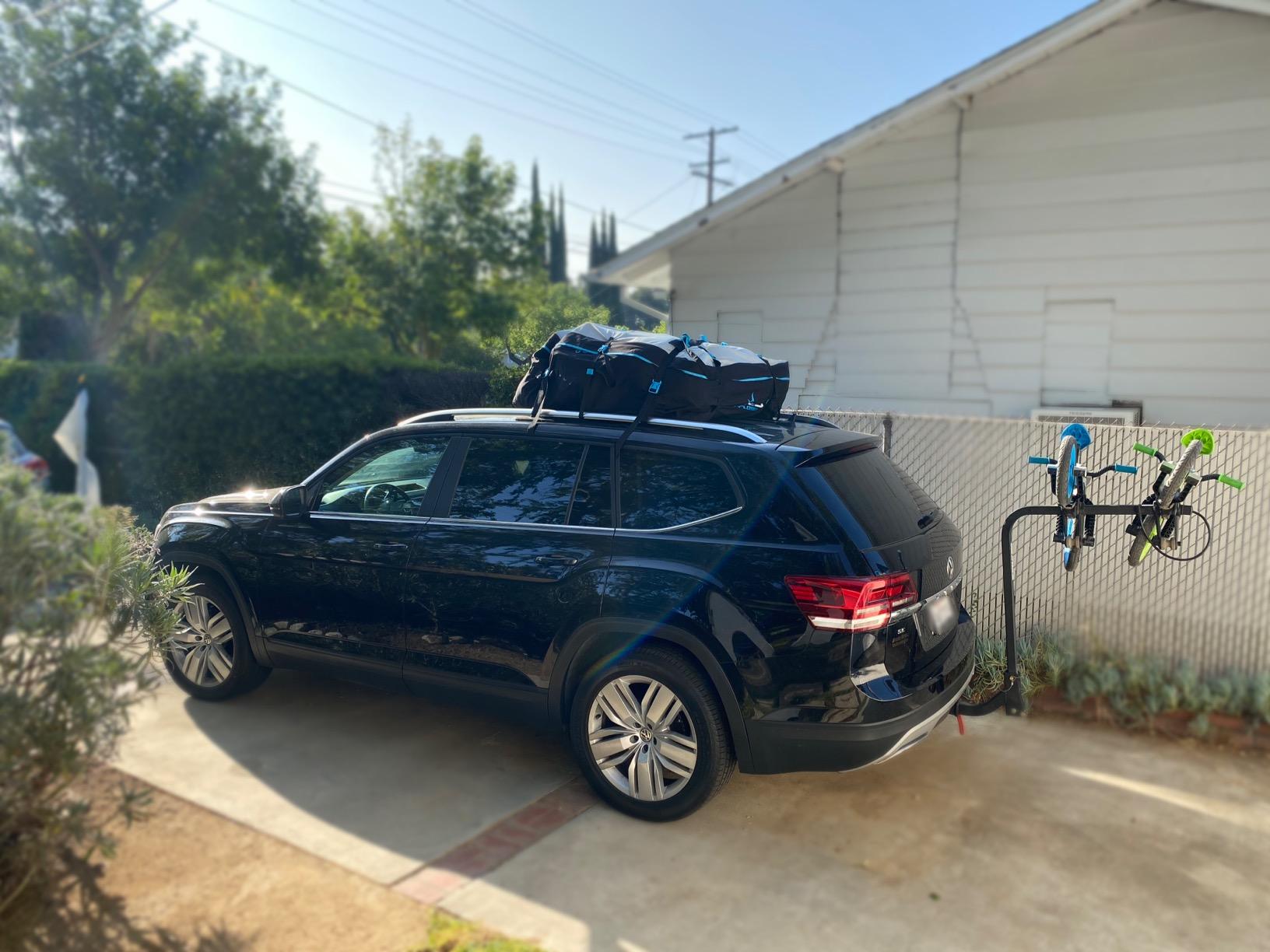 Rooftop Cargo Carrier - 23 Cubic Feet (XXL), Waterproof Soft Shell Car Roof Cargo Carrier, Heavy Duty Car Top Luggage Cargo Bag with Patented Door Hooks and Non-Slip Mat customer photo 2