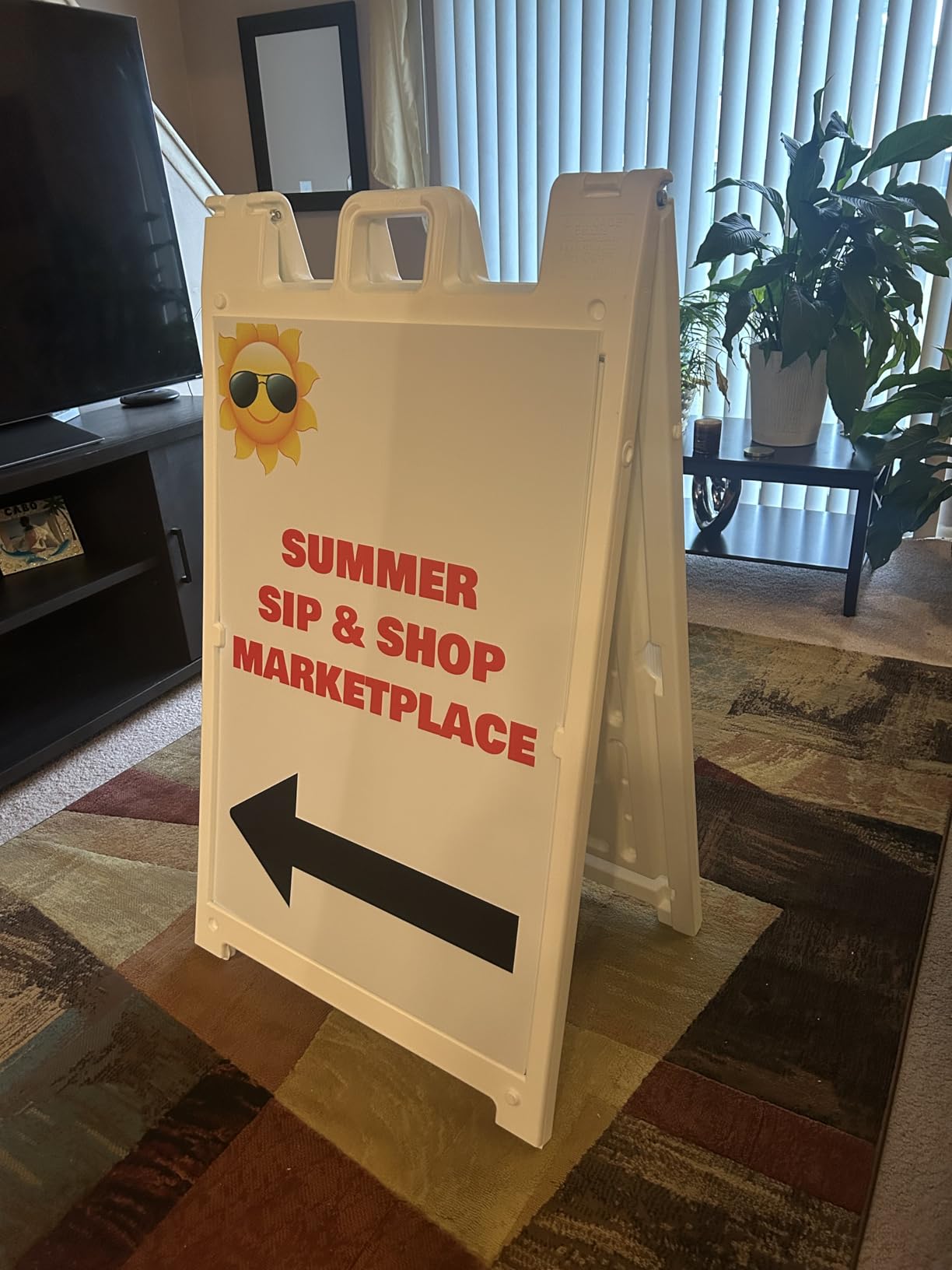 Custom A-Frame Sign Board 24 x 36 Inch Full Color Print Inserts and Text, Weatherproof Sandwich Board Signs for Outdoor, Sidewalk Sign for Business customer photo 1