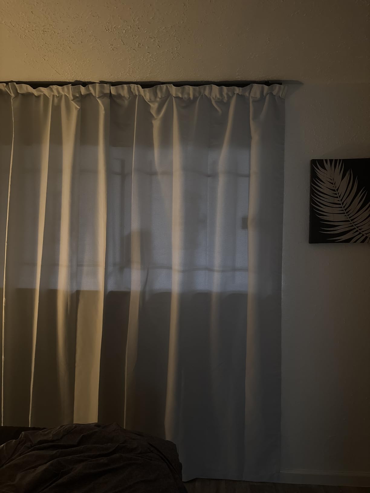 hoeflife Room Divider Curtains Blackout Floor to Ceiling Curtain with Hook Wall Mount Sliding Door Curtains Ceiling Mount Extra Wide Curtain Wall Divider for Room Separation (Black, W100 x H84 Inch) customer photo 1