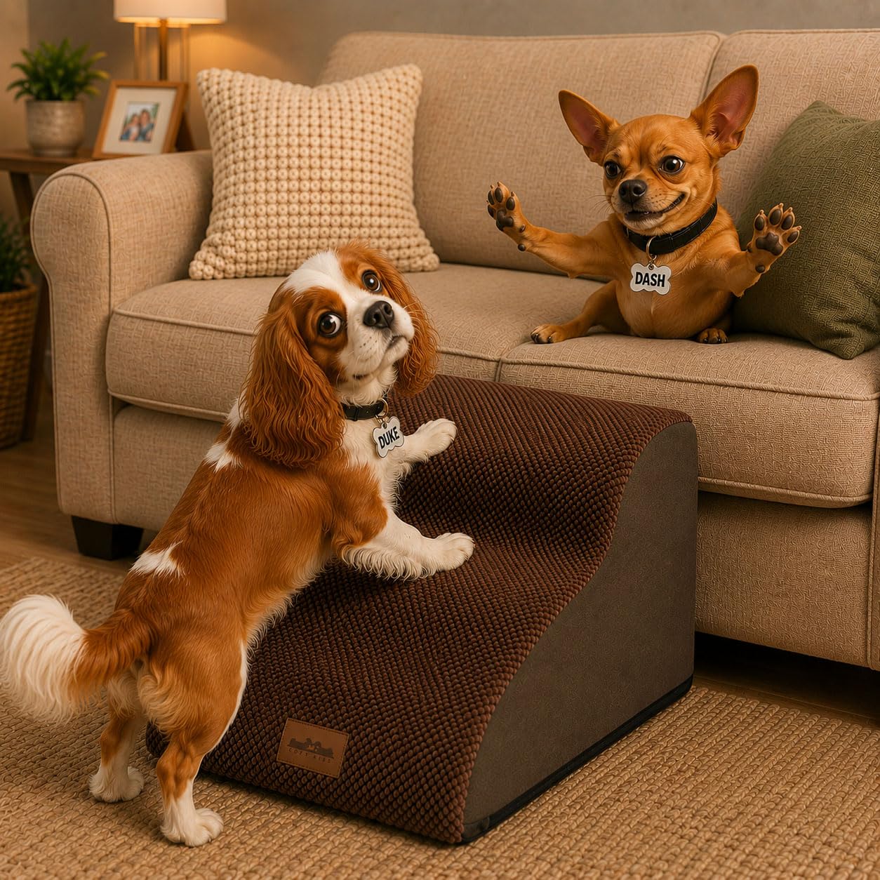COZY KISS Dog Stair for Small Dog 15.7