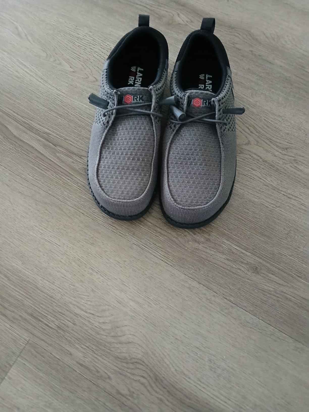 LARNMERN Slip On Steel Toe Shoes Men Loafers Work Safety Tennis Sneakers Lightweight Comfortable customer photo 1