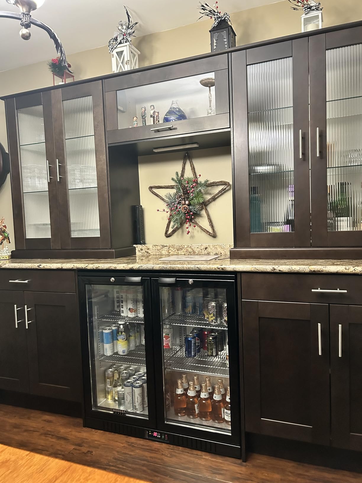 BODEGACOOLER Back Bar Cooler, 2 Door Commercial Beverage Refrigerator | 7.4 Cu.Ft Holds 209 Cans/117 Bottles, Under Counter Bar Fridge with LED light & Low-E Self-Closing Glass Doors customer photo 1