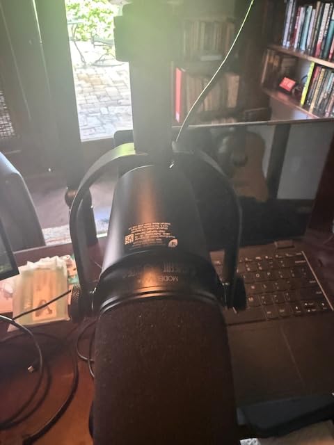 Shure MV7+ USB-C & XLR Podcast Dynamic Mic with Stand - Black | OBS-certified USB-C and XLR dynamic mic with stand, LED touch panel, auto level and pop filter for podcasting customer photo 1