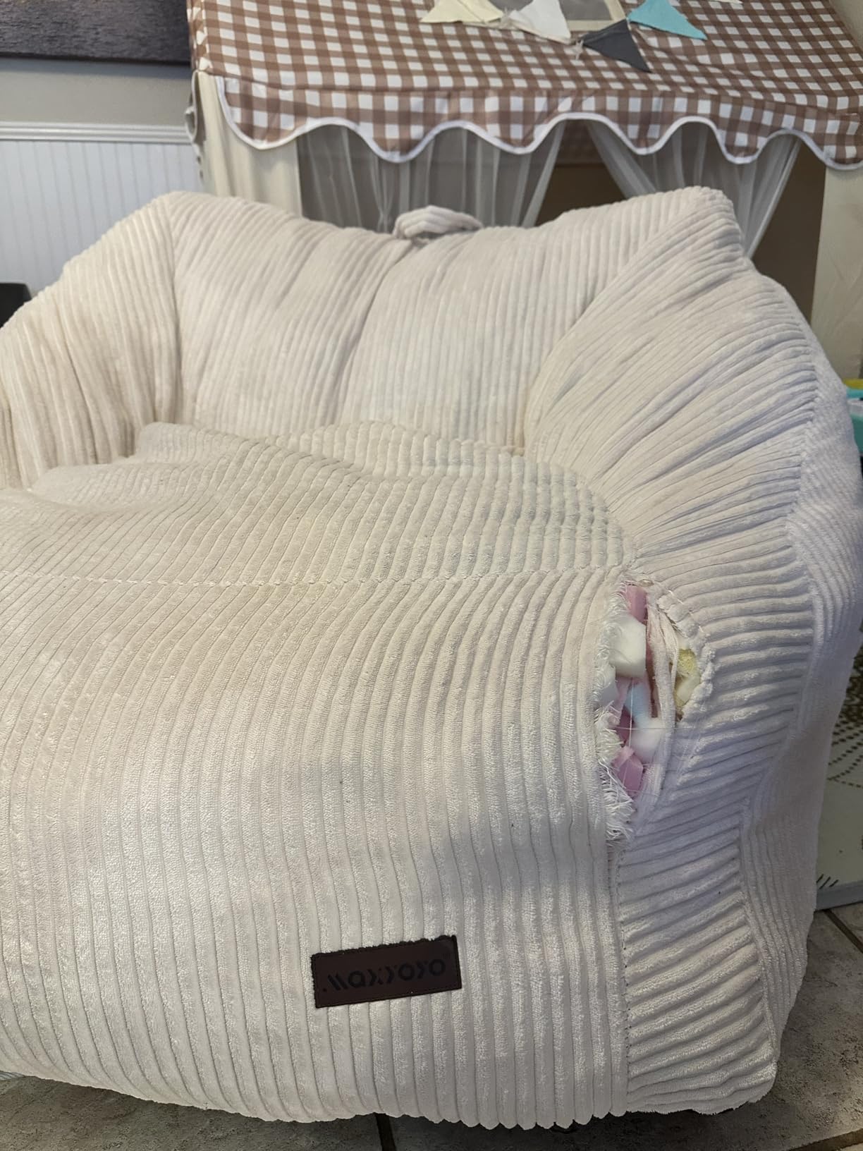 MAXYOYO Bean Bag Chair, Floor Sofa with Handle, Bean Bag Chairs for Adults and Kids customer photo 1