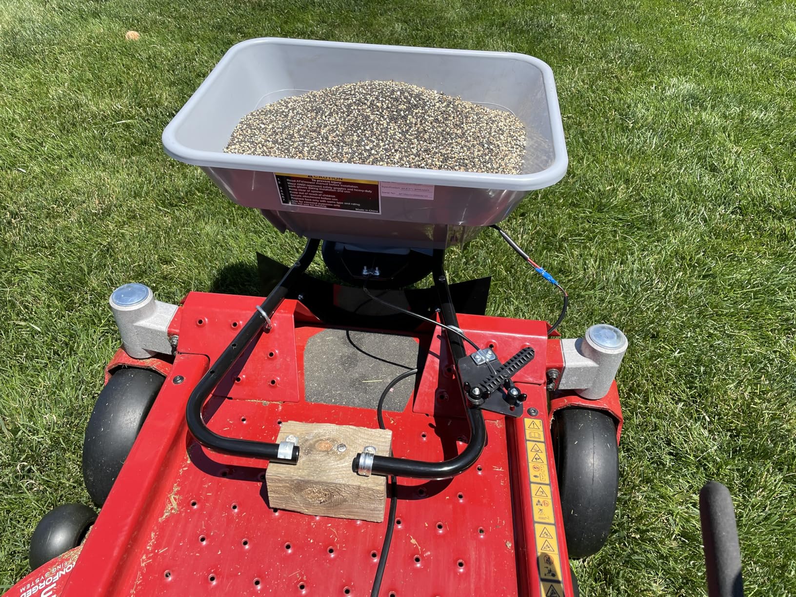 Yard Commander - 80 LB ATV/UTV Broadcast Spreader - 12-Volt Heavy Duty Motor - Salt, Seed, Fertilizer & More - Adjustable Drop Rate - Included Hopper Cover - Mounts to Front or Rear Utility Rack customer photo 2