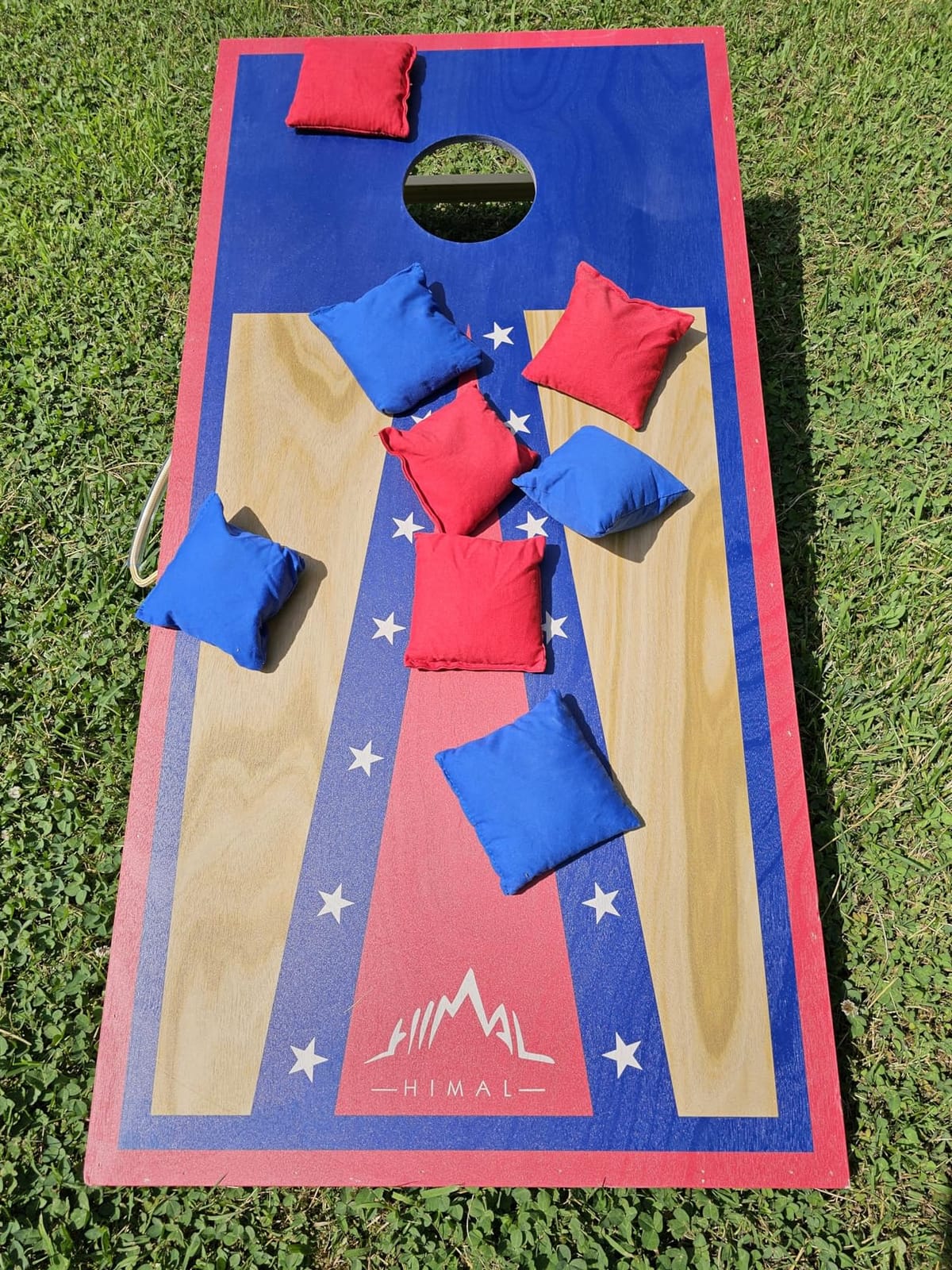 Himal Cornhole Board Set, 4 x 2 ft Regulation with 8 Corn Hole Toss Bags | Wooden Cornhole Outdoor Toss Set for Backyard, Tailgating, Camping & Beach Activities customer photo 2