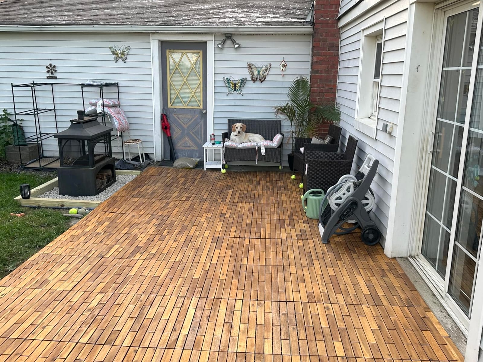 Majestick Goods 12-Pack Longboard Acacia Wood Interlocking Deck Tiles customer photo 1
