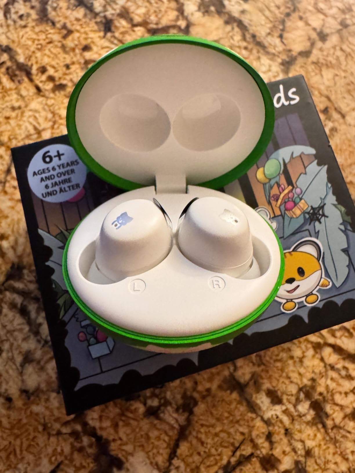 Kids Bluetooth Earbuds with Mic, 85dB Volume Limited, 30Hrs Playtime, IPX6 Waterproof, Touch Control, Kids Bluetooth Headphones for Small Ears, School/Tablet customer photo 1