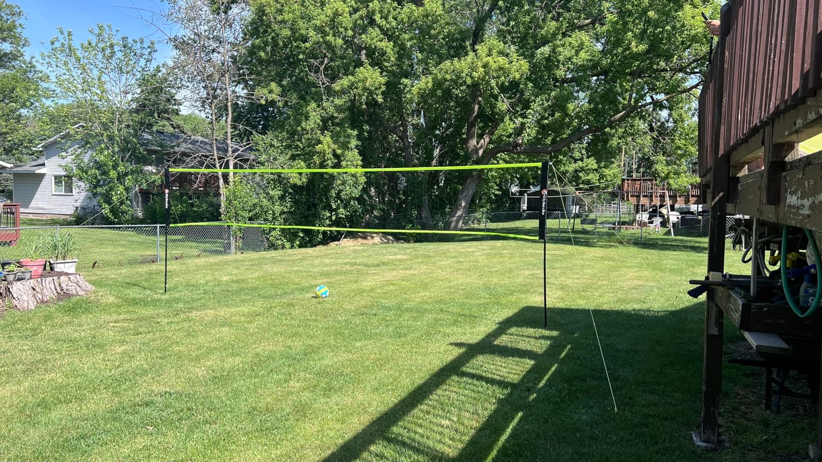Portable Outdoor Volleyball Net Set for Backyard Beach with Adjustable Poles, Soft PU Volleyball & Pump, Carry Bag and Durable Anti-Sagging Net customer photo 2